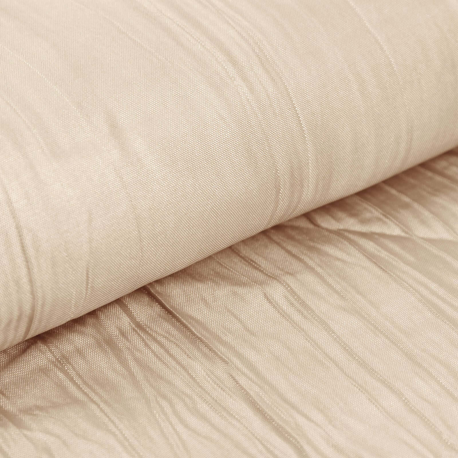 54"x10 Yards Beige Accordion Crinkle Taffeta Fabric Bolt - Image 2
