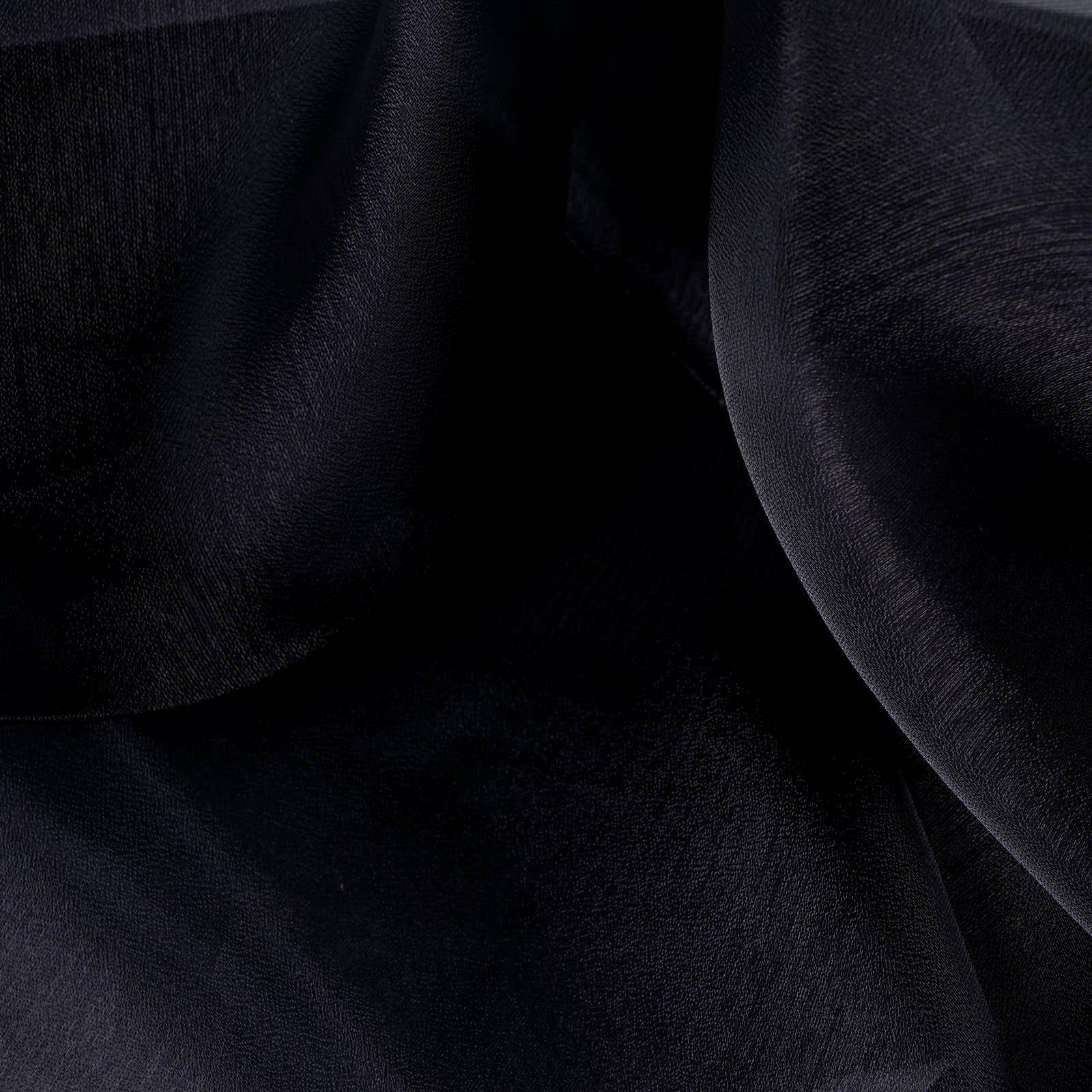 54"x10yd Black Solid Sheer Chiffon Fabric Bolt, DIY Voile Drapery Fabric - Image 3