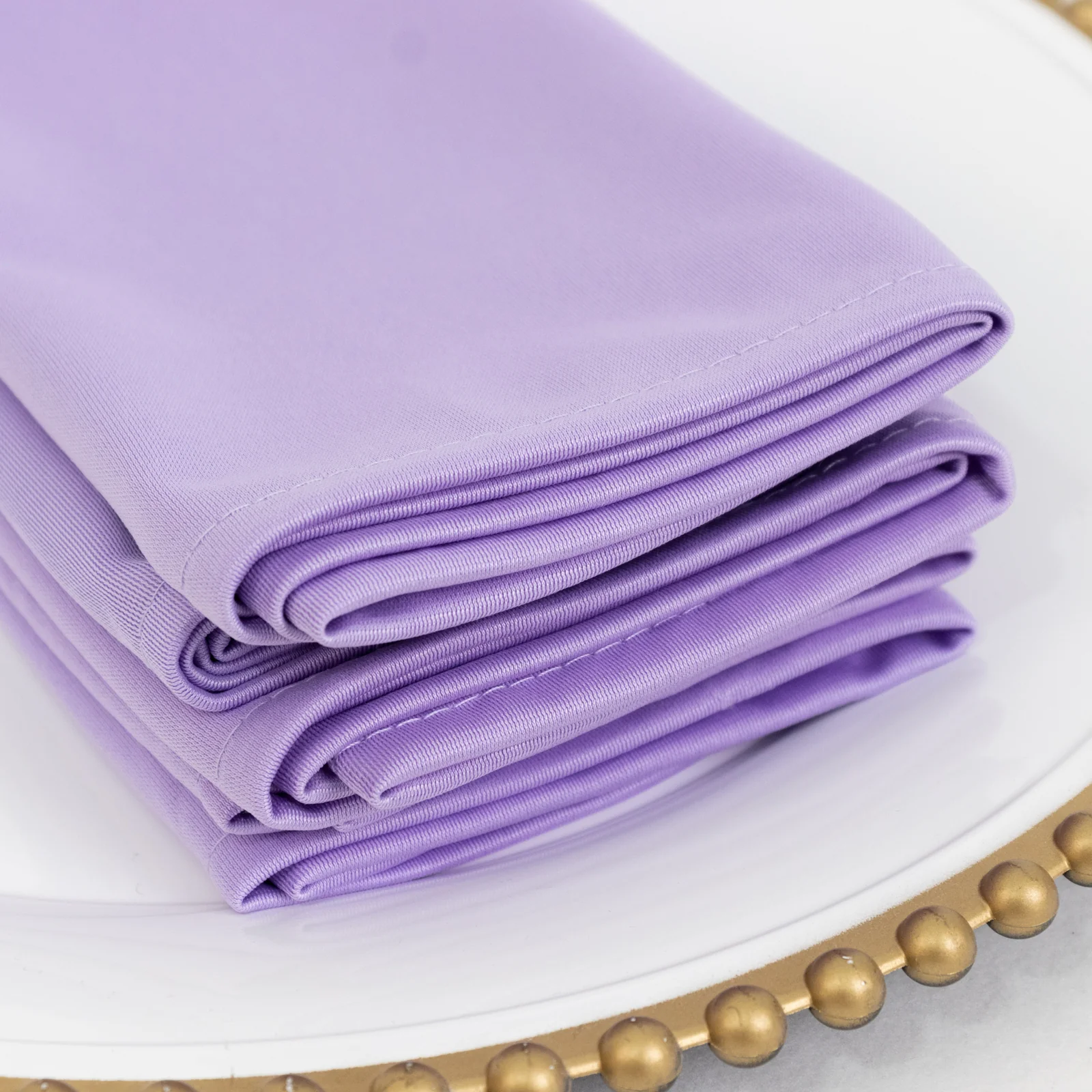 5 Pack Lavender Lilac Scuba Napkins – 17"x17", Wrinkle-Free & Stain Resistant Cloth Napkins - Image 2