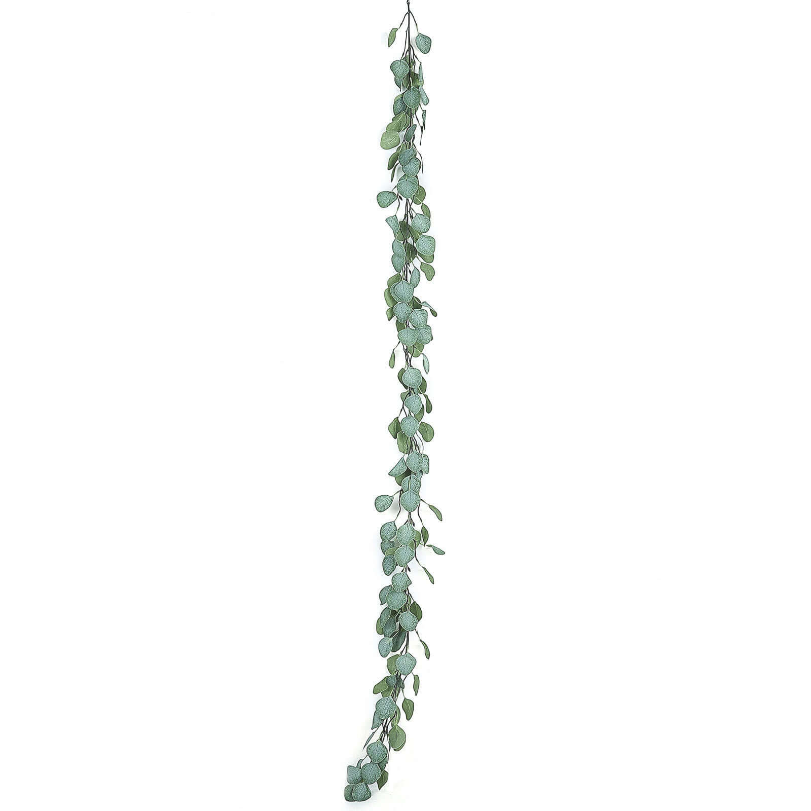 6.5ft Frosted Green Artificial Silk Eucalyptus Leaf Garland Vine - Image 7