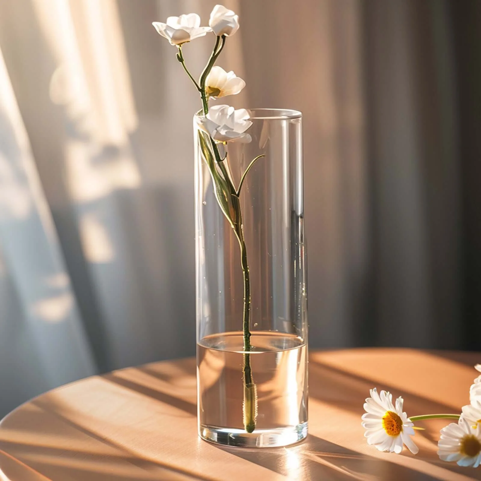 6-Pack Glass Flower Vases Cylinder Design Heavy Duty Clear - Stylish Centerpieces for Weddings 16" - Image 7
