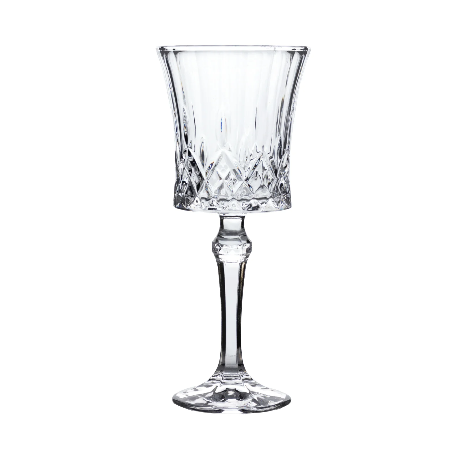6 Pack 9oz Crystal Cut Glass Goblets Clear – Elegant Vintage Wine, Water & Cocktail Glasses for Table Settings - Image 6
