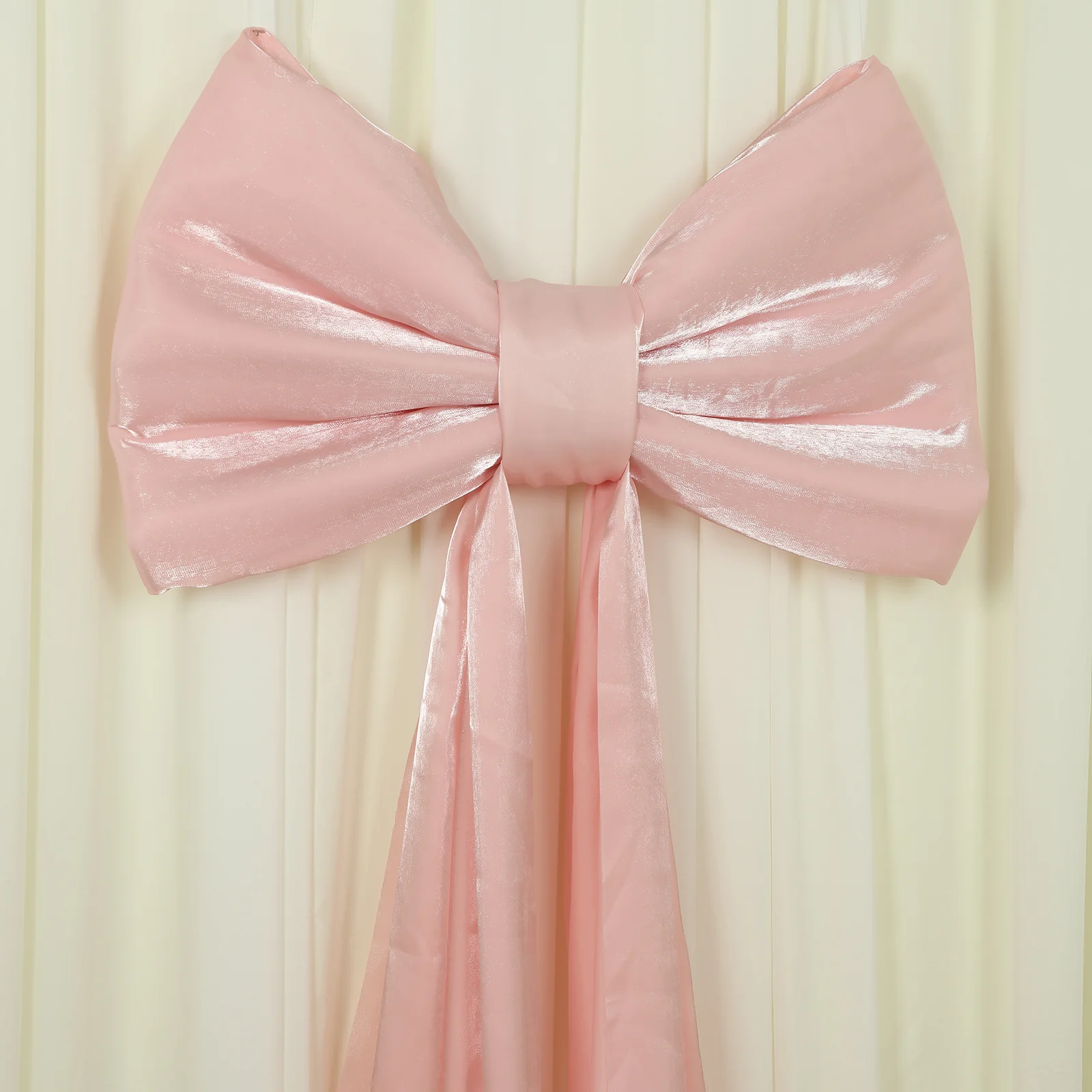 7ft Giant Blush Pink Bow Tie Décor for Backdrops – Wedding & Event Photo Booth Decoration - Image 9