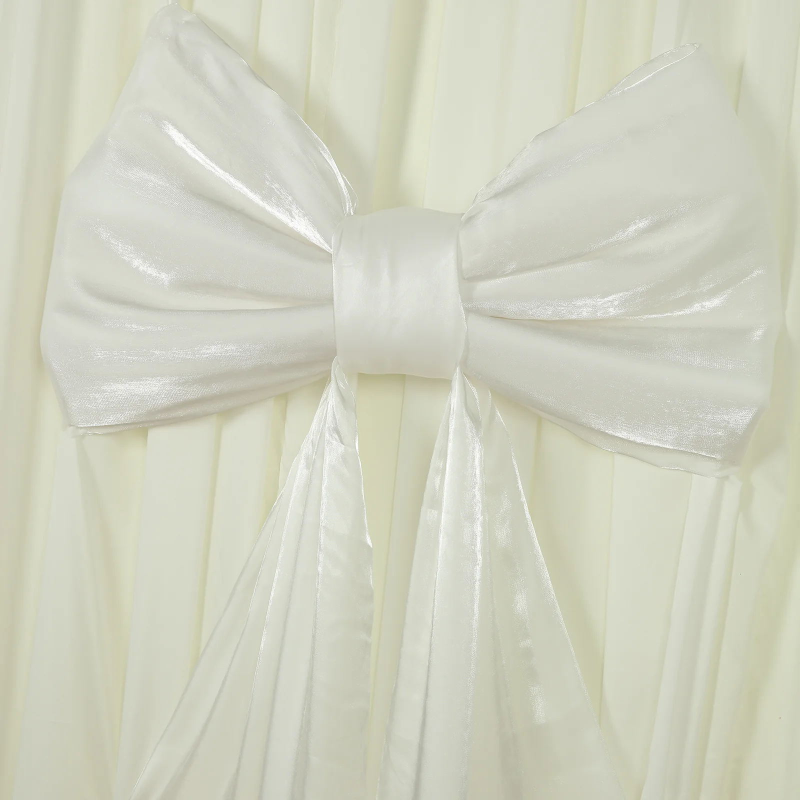 7ft Giant White Bow Tie Décor for Backdrops – Wedding & Event Photo Booth Decoration - Image 7