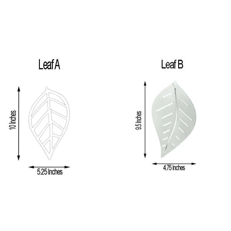 7ft Silver Foiled Paper Assorted Leaves Hanging Garland Banner - Image 3