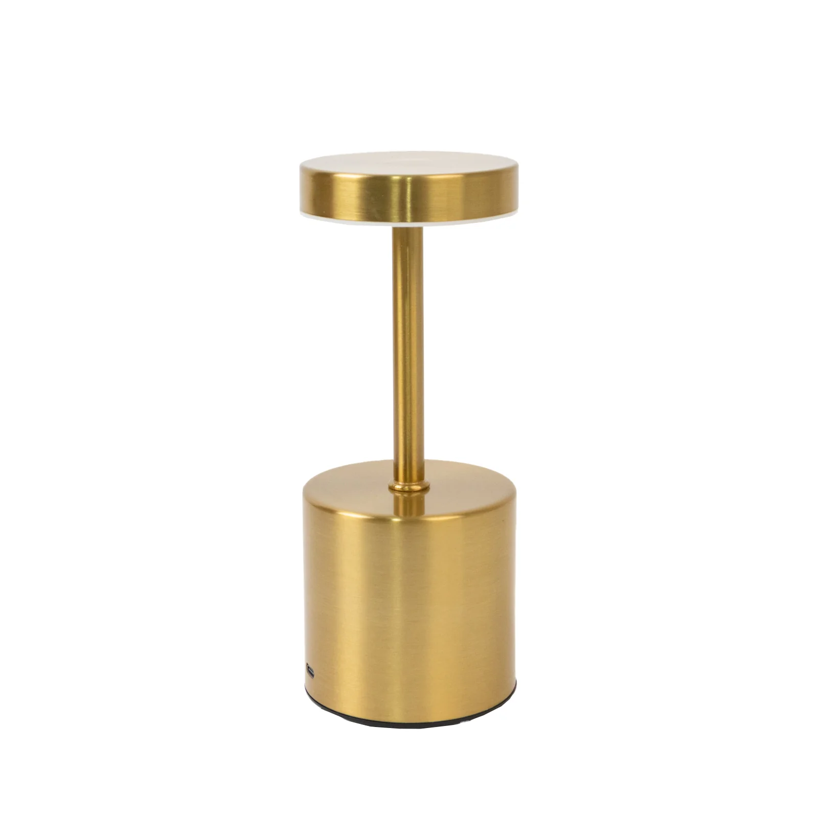 Gold Metal LED Table Lamp – 8" Cordless USB Rechargeable, Dimmable Touch-Control Night Light, Modern Minimalist Design - Image 2
