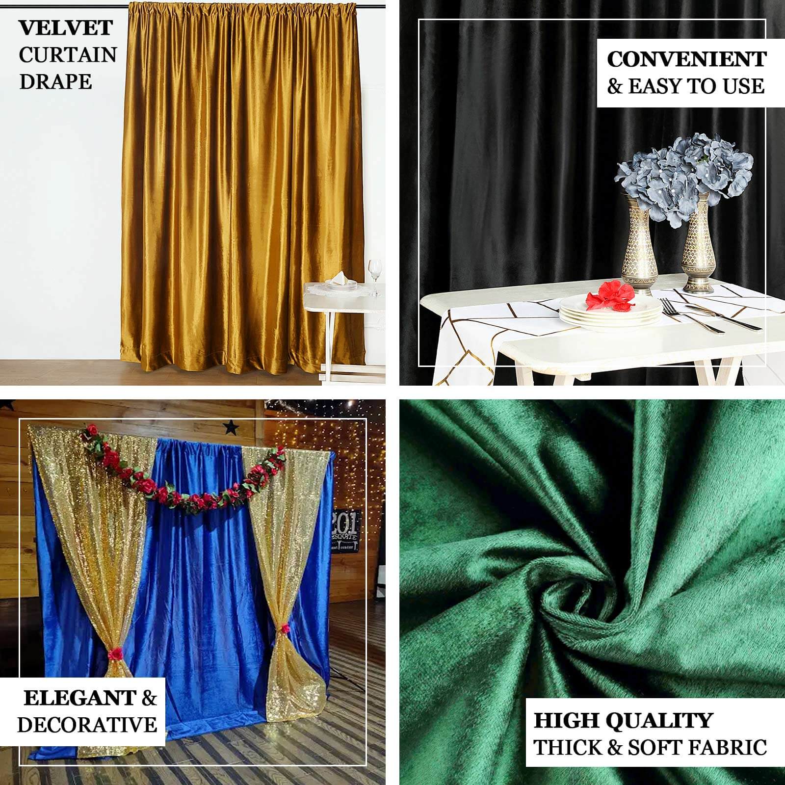 Red Crushed Velvet Backdrop Curtain – 8ft x 8ft Event Drape with Rod Pocket, Privacy Panel for Photo Booths & Events - Image 4