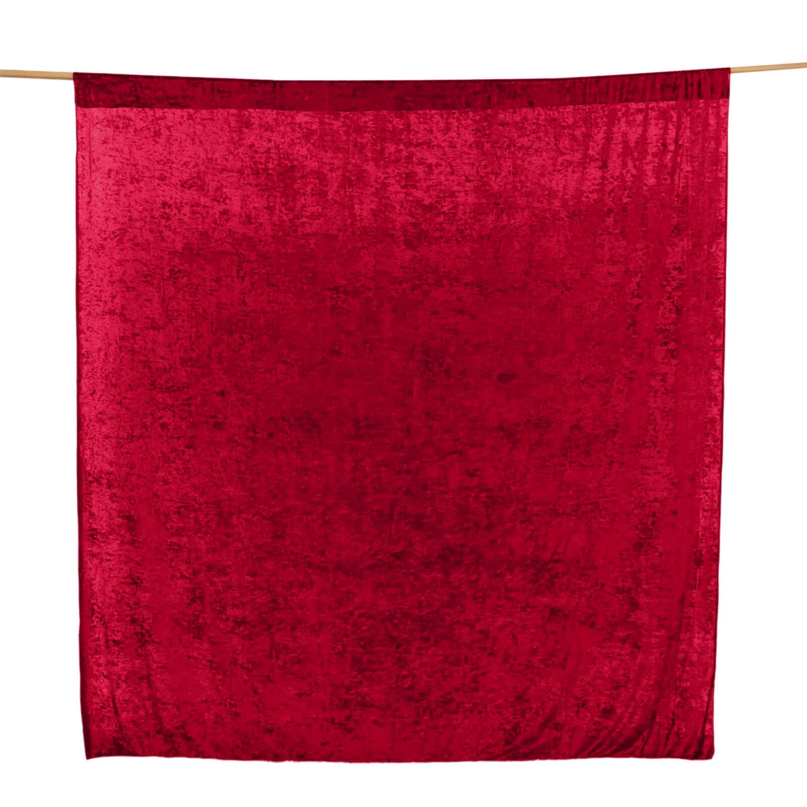 Red Crushed Velvet Backdrop Curtain – 8ft x 8ft Event Drape with Rod Pocket, Privacy Panel for Photo Booths & Events - Image 6
