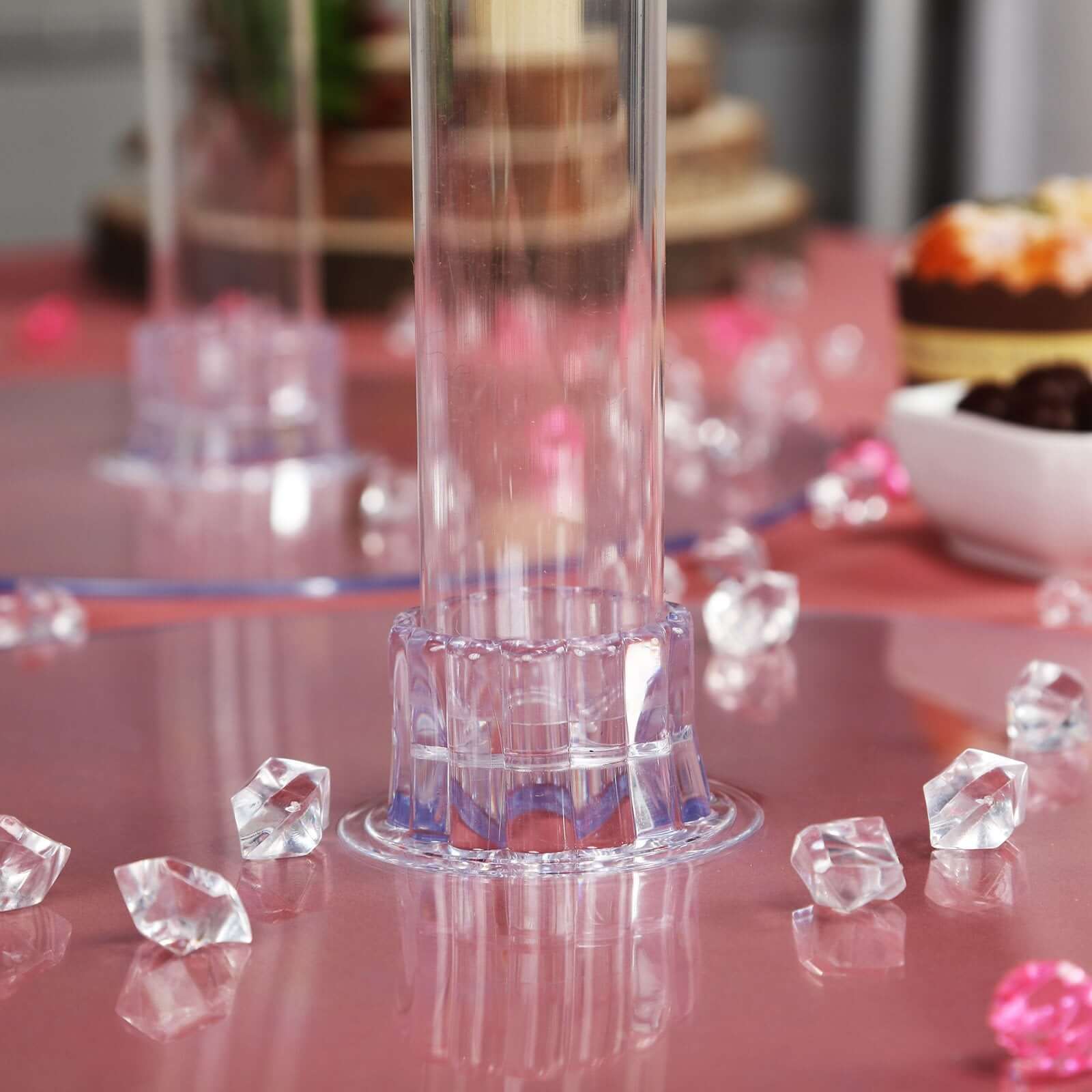 Acrylic Round DIY Cake Stand Plate Clear - Customized Tiered Dessert Display Holder for Treats Appetizers & Snacks - Image 7