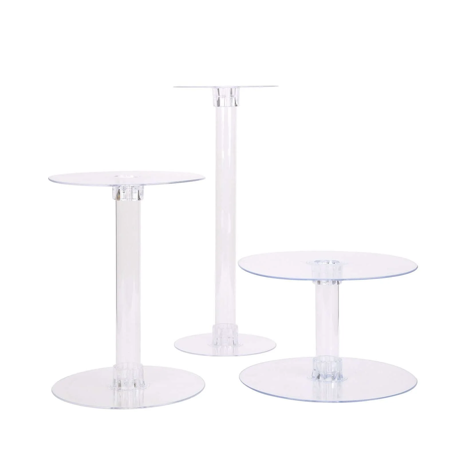 Acrylic Round DIY Cake Stand Plate Clear - Customized Tiered Dessert Display Holder for Treats Appetizers & Snacks - Image 9
