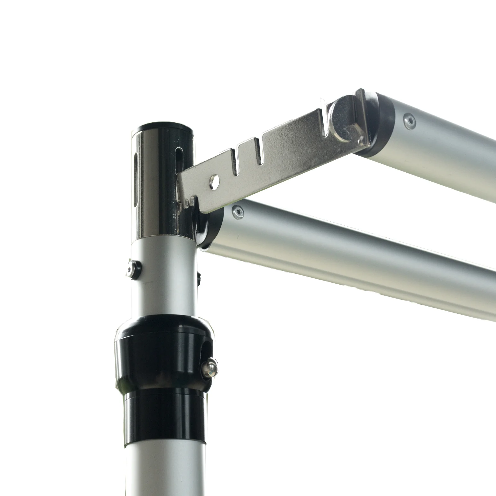 Adjustable Pipe and Drape Backdrop Stand with Double Cross Bars, Silver Aluminum Frame Support System 12ft x 12ft with Heavy Duty Steel Bases - Image 8