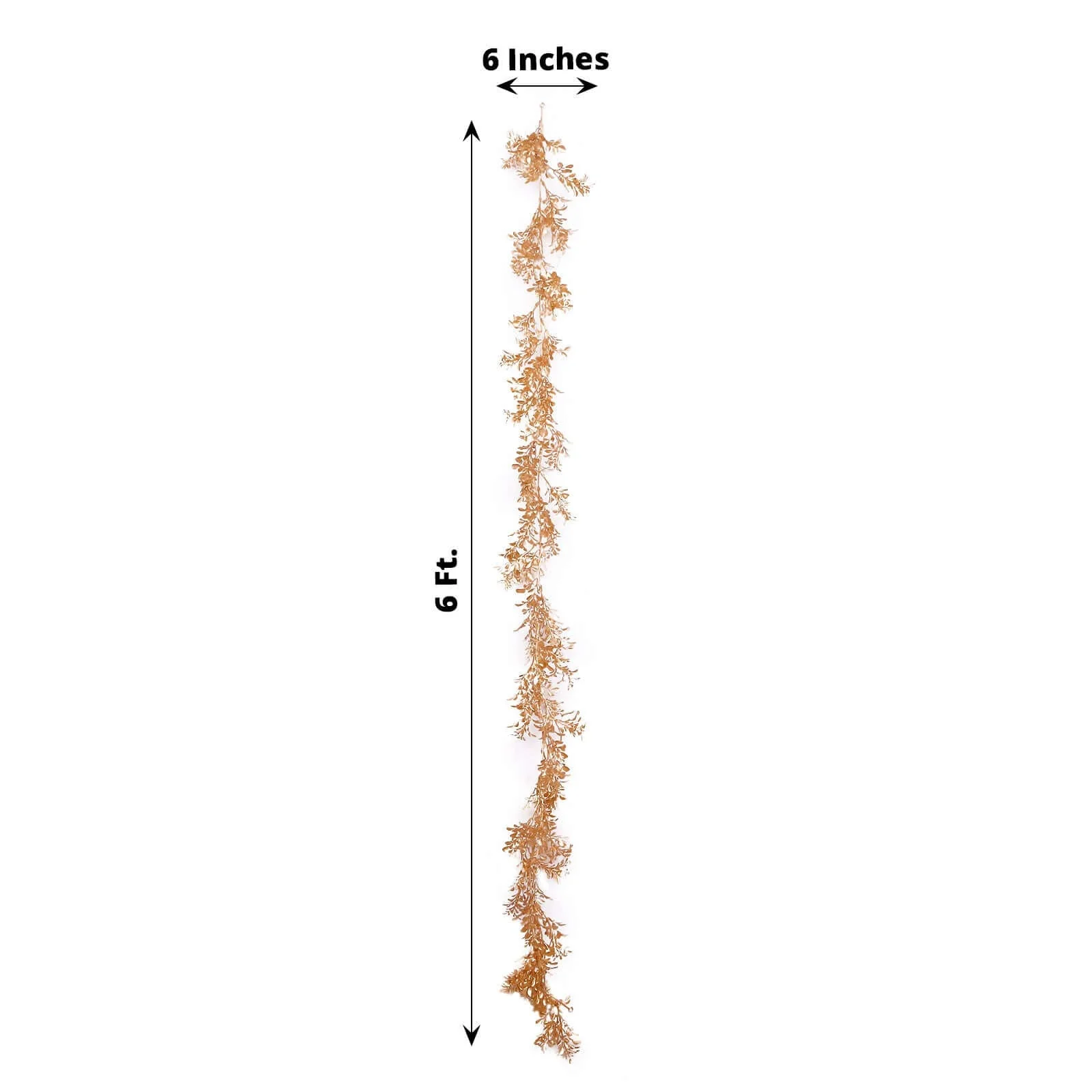 Artificial Boxwood Leaf Table Garland Metallic Gold - Versatile Faux Decorative Hanging Vine for Modern & Chic Event Styling 6ft - Image 3