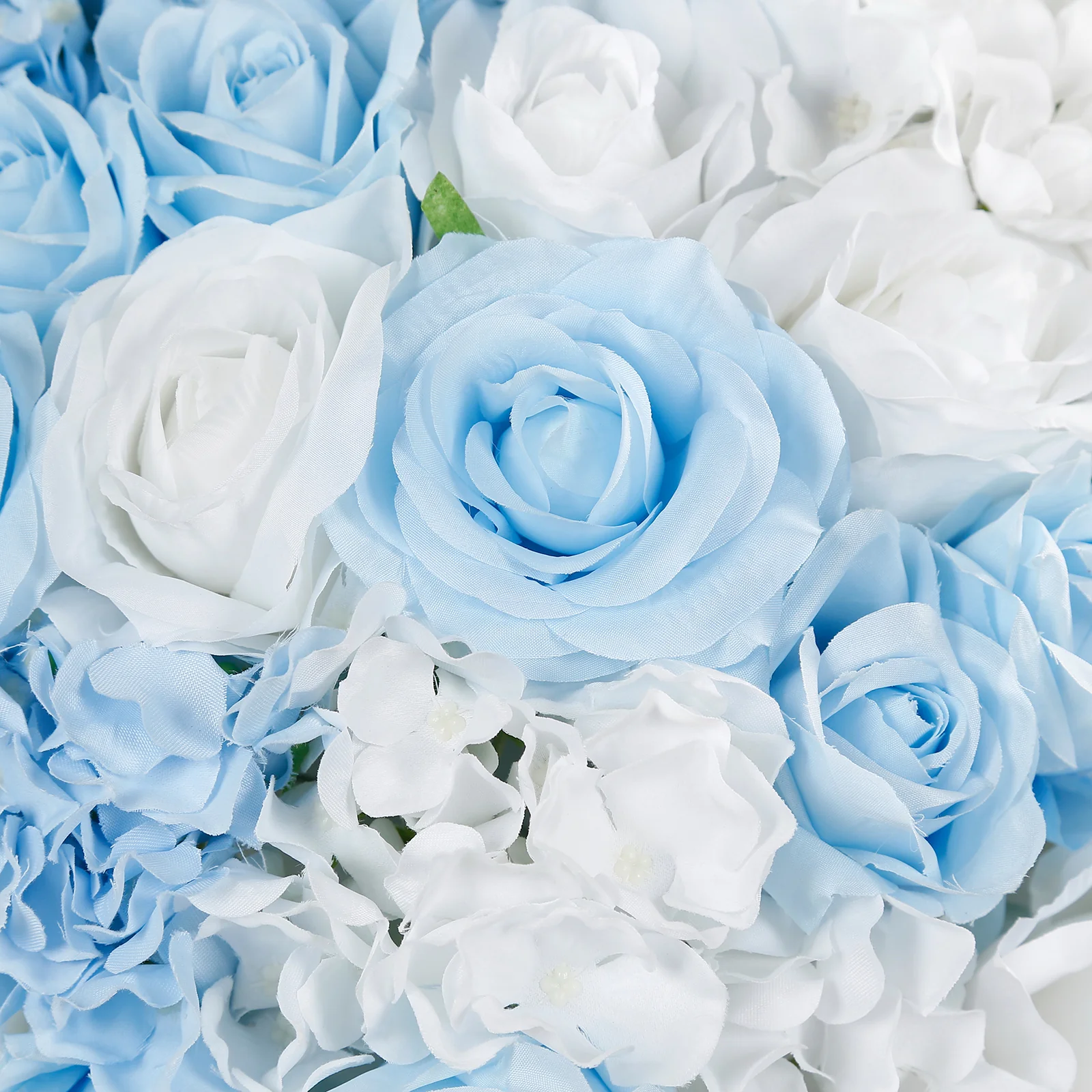 Pre-Arranged Silk Rose Wedding Centerpiece, Light Blue Artificial Rose Flower Balls Arrangement Table Decor - 20" - Image 9