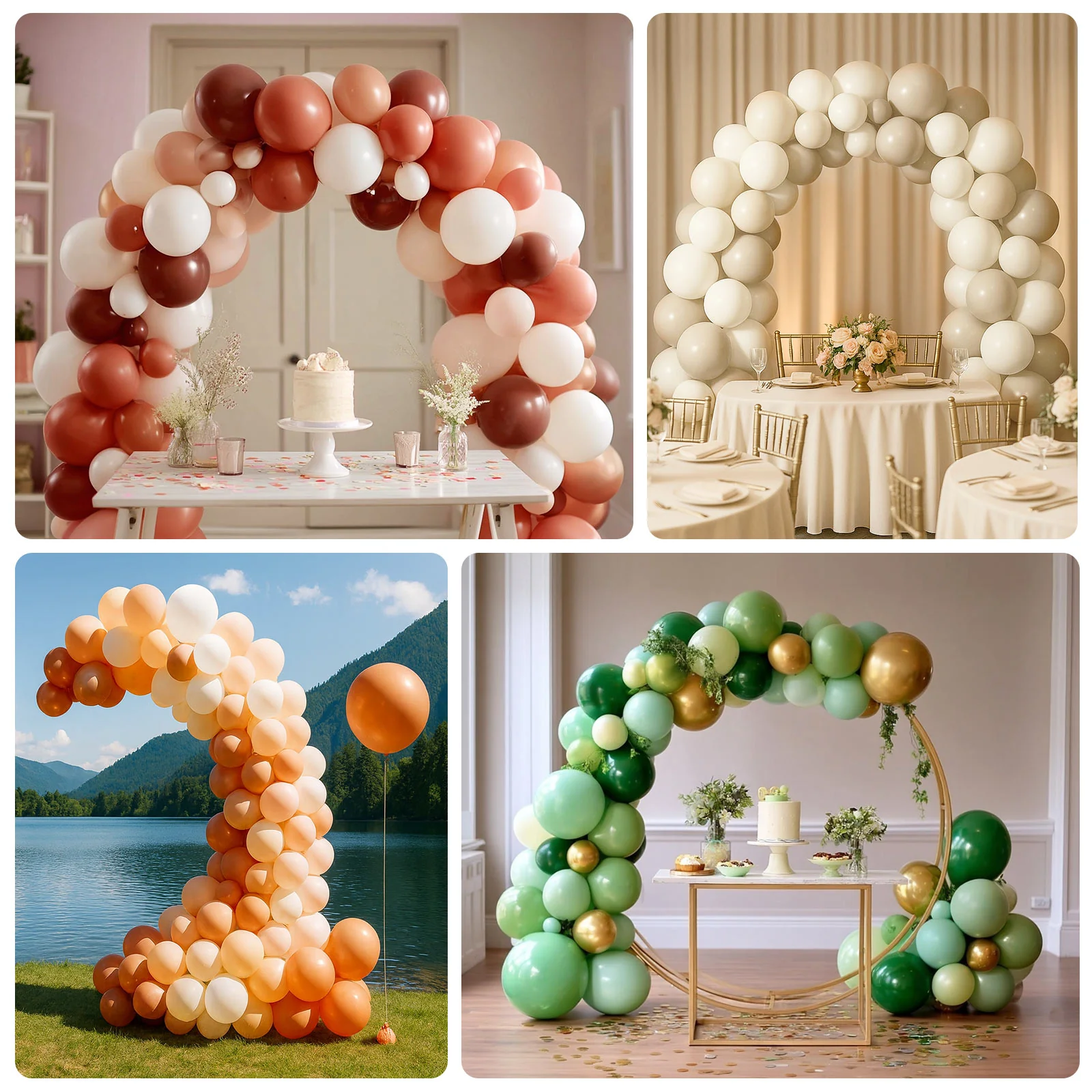 Set of 110 Black Balloon Garland Kit – Biodegradable Extra Strong Latex Balloons for Party Arch Décor - Image 5