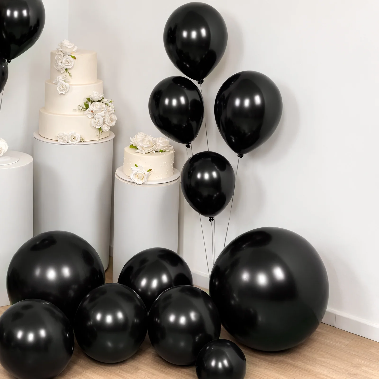 Set of 110 Black Balloon Garland Kit – Biodegradable Extra Strong Latex Balloons for Party Arch Décor - Image 7