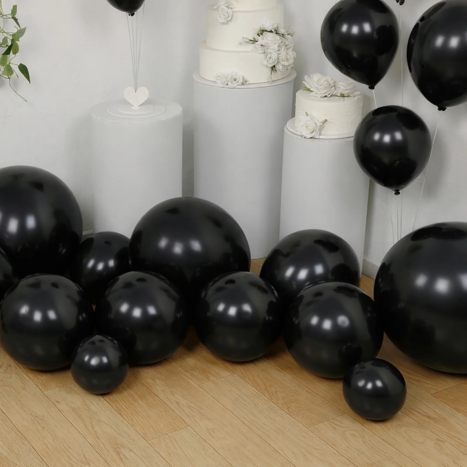 Set of 110 Black Balloon Garland Kit – Biodegradable Extra Strong Latex Balloons for Party Arch Décor - Image 8