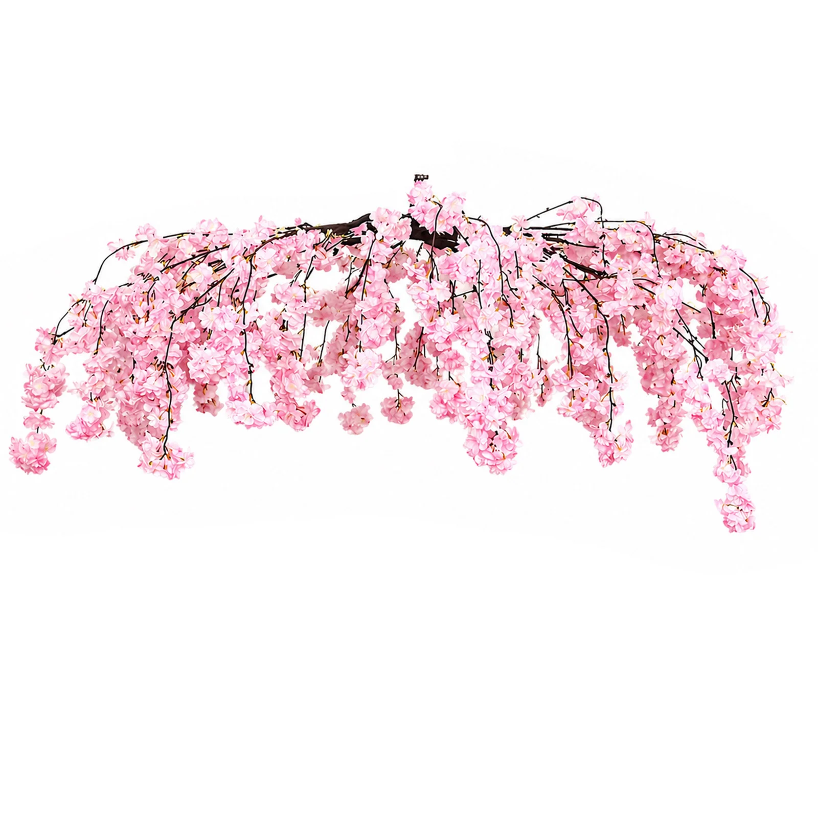 Cherry Blossom Hanging Floral Chandelier 60" Blush – Artificial Silk Flower Ceiling Canopy with Interchangeable Branches - Image 2