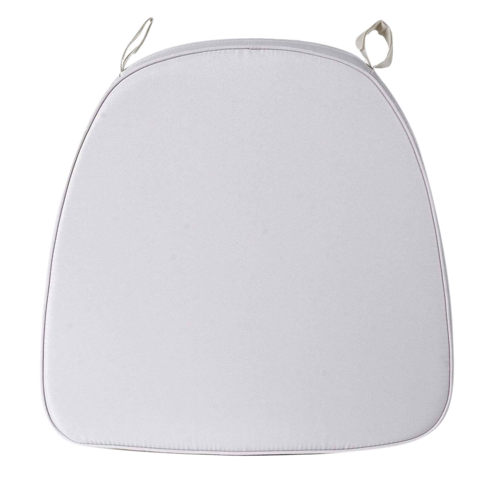 Chiavari Chair Cushion with 1.5" Thick Memory Foam and Ties Silver - Stylish Removable Cover for Comfort - Image 7