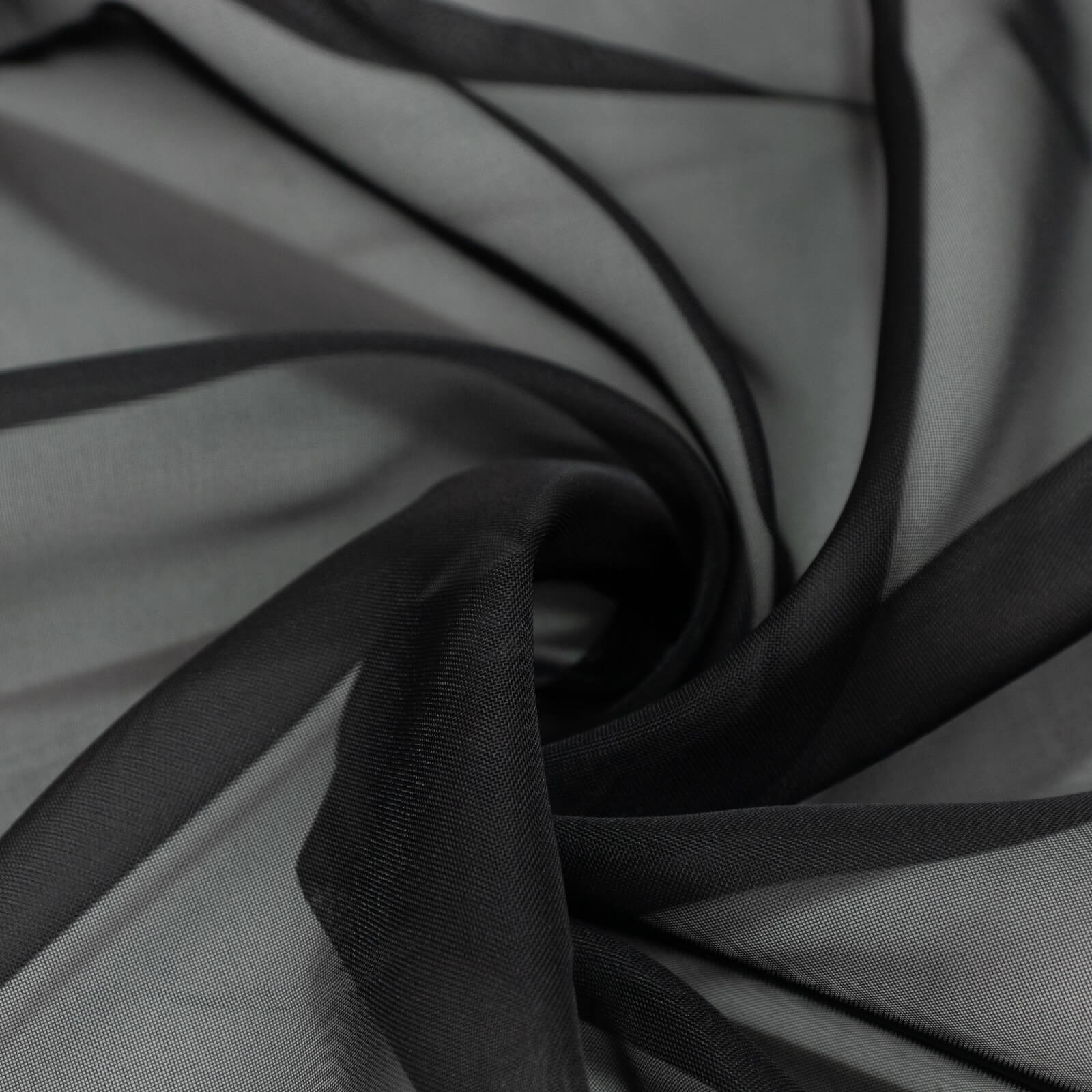 10ft x 14ft Chiffon Backdrop Curtain Panel – Black Durable Flame Resistant Sheer Draping Fabric with Rod Pocket - Image 7