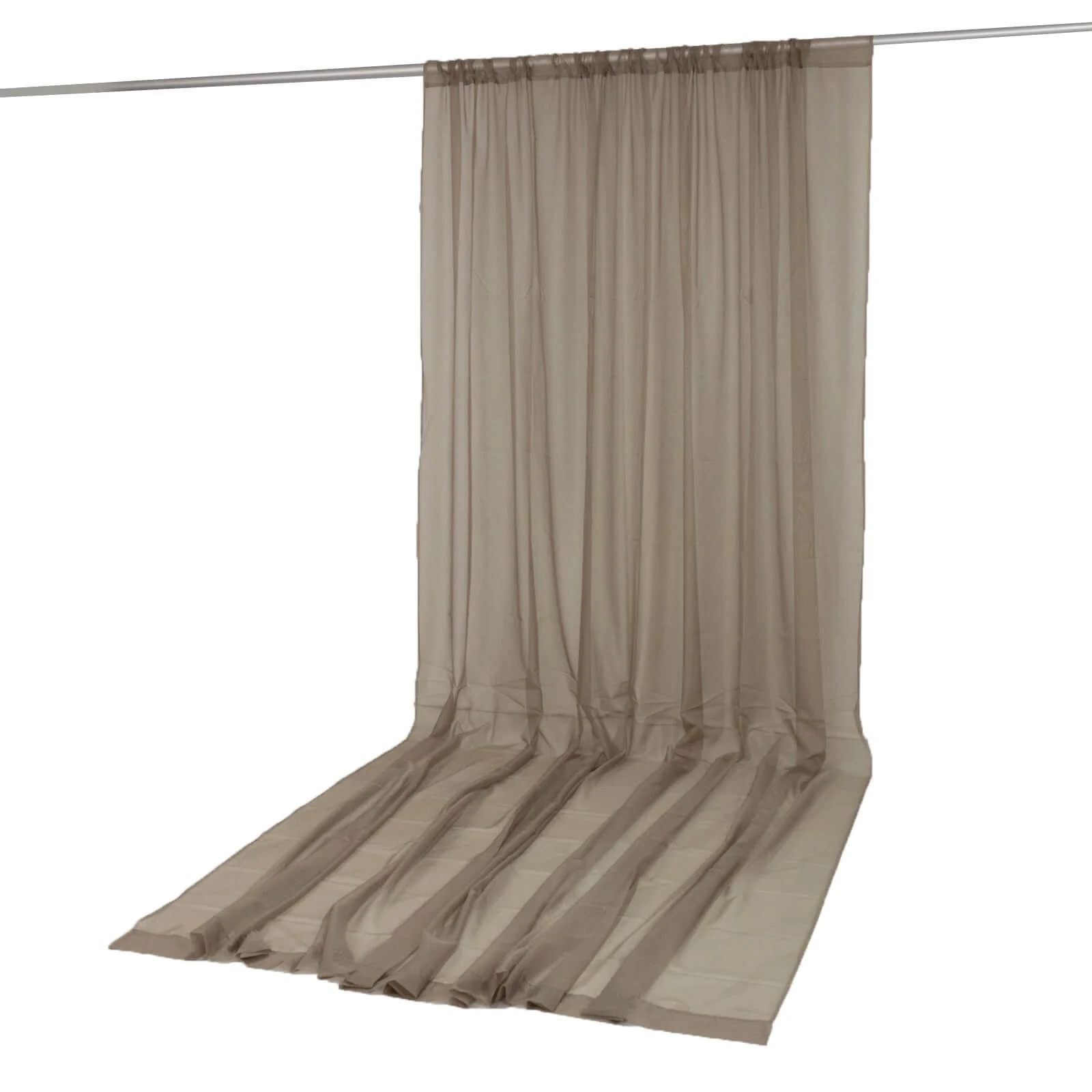 10ft x 14ft Chiffon Backdrop Curtain Panel – Natural Durable Flame Resistant Sheer Draping Fabric with Rod Pocket - Image 2