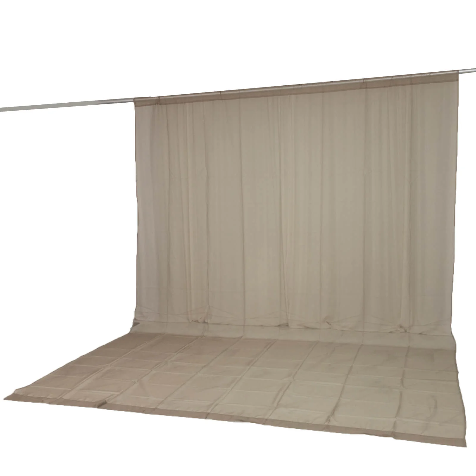 10ft x 14ft Chiffon Backdrop Curtain Panel – Natural Durable Flame Resistant Sheer Draping Fabric with Rod Pocket - Image 8