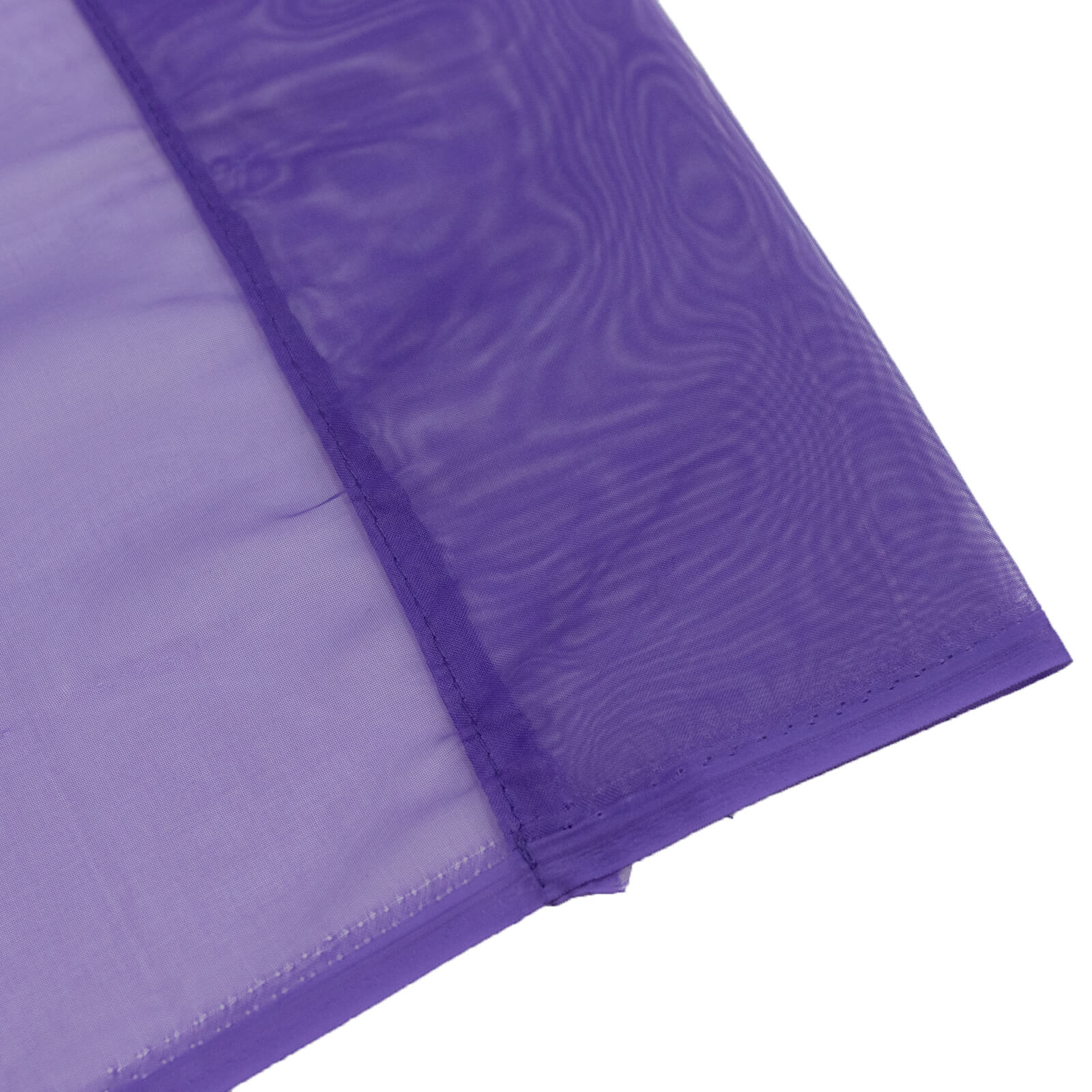 10ft x 14ft Chiffon Backdrop Curtain Panel – Purple Durable Flame Resistant Sheer Draping Fabric with Rod Pocket - Image 6