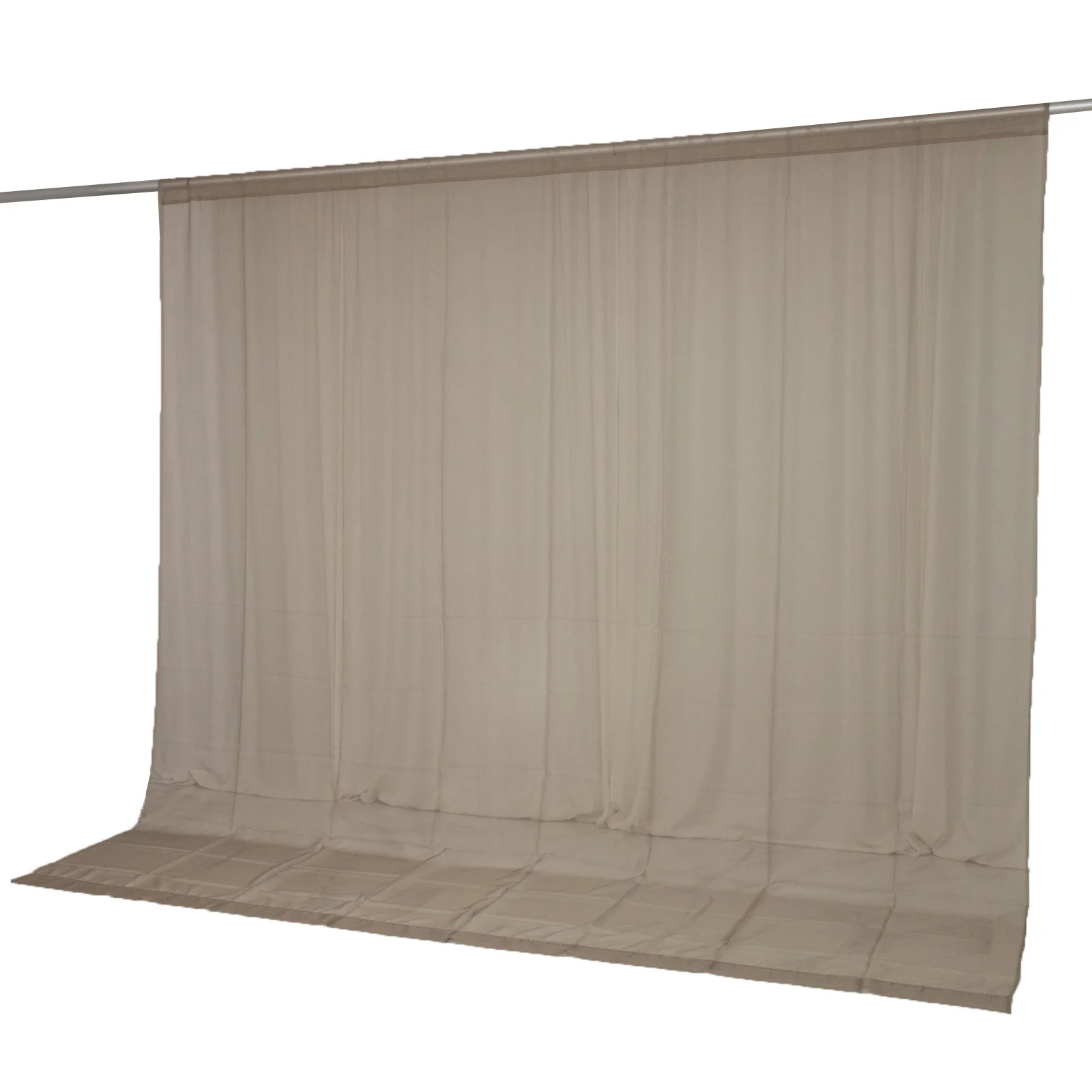 10ft x 10ft Chiffon Backdrop Curtain Panel – Natural Durable Flame Resistant Sheer Draping Fabric with Rod Pocket - Image 8