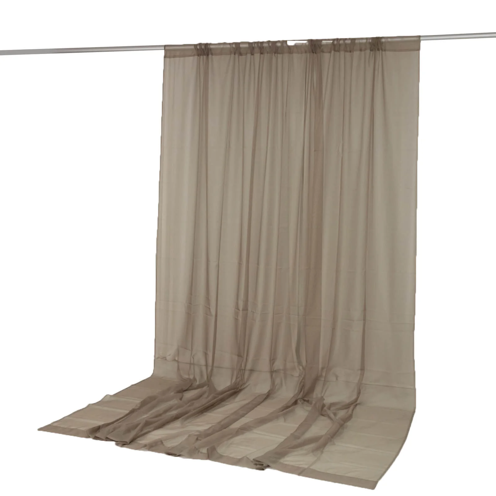 10ft x 12ft Chiffon Backdrop Curtain Panel – Natural Durable Flame Resistant Sheer Draping Fabric with Rod Pocket - Image 2