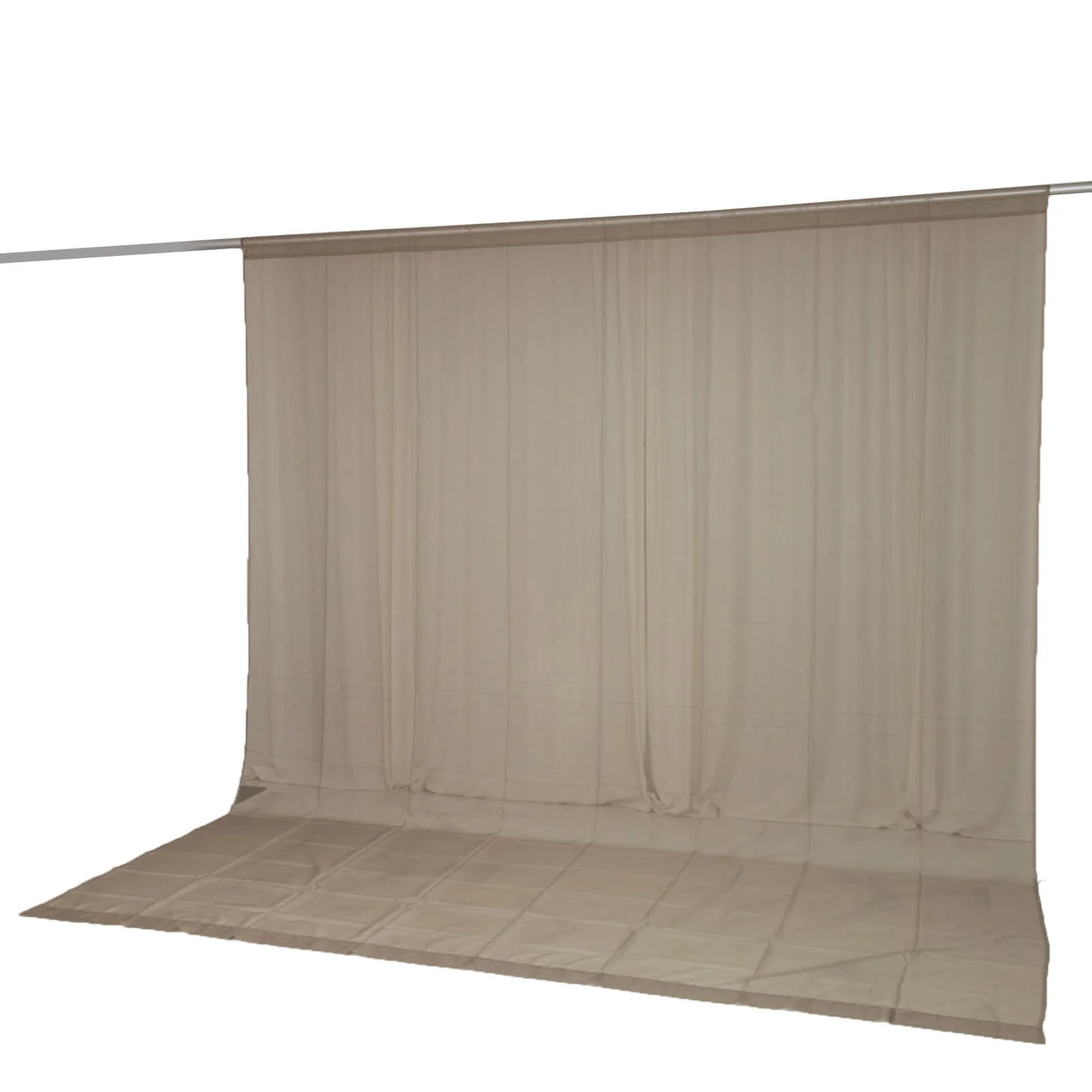 10ft x 12ft Chiffon Backdrop Curtain Panel – Natural Durable Flame Resistant Sheer Draping Fabric with Rod Pocket - Image 8