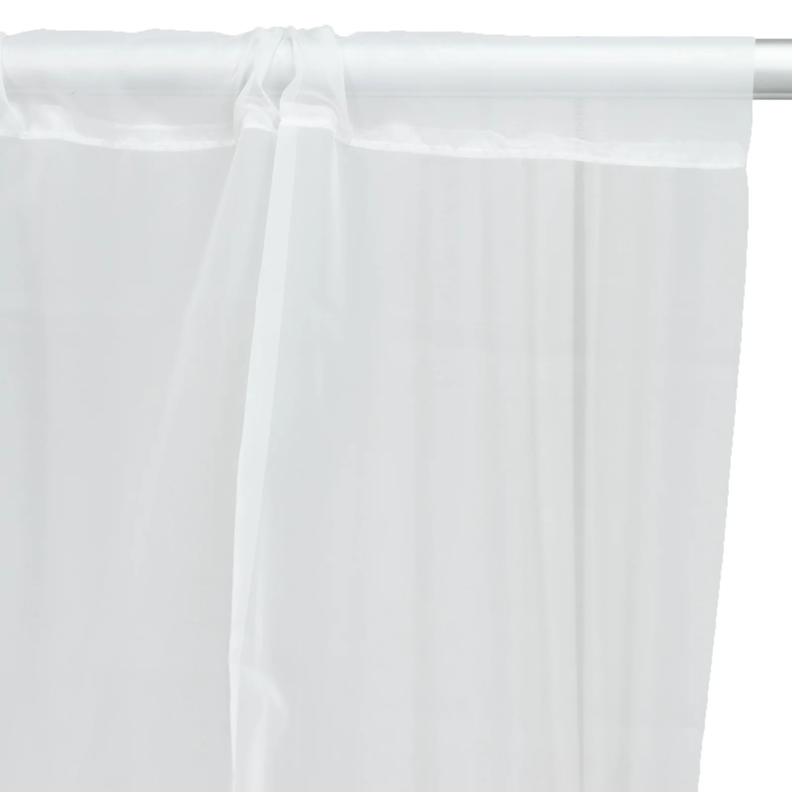 Ivory Chiffon Curtain Panel, Durable Flame Resistant Backdrop and Ceiling Drape With Rod Pocket - 5ftx20ft - Image 8
