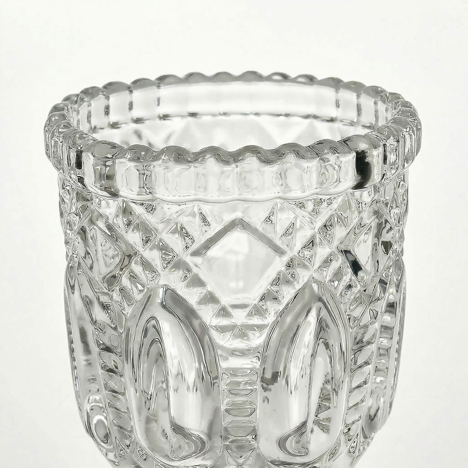 6 Pack 3" Clear Glass Candle Holders – Vintage Textured Decorative Candle Cups for Wedding Table Centerpieces & Gift Decor - Image 8