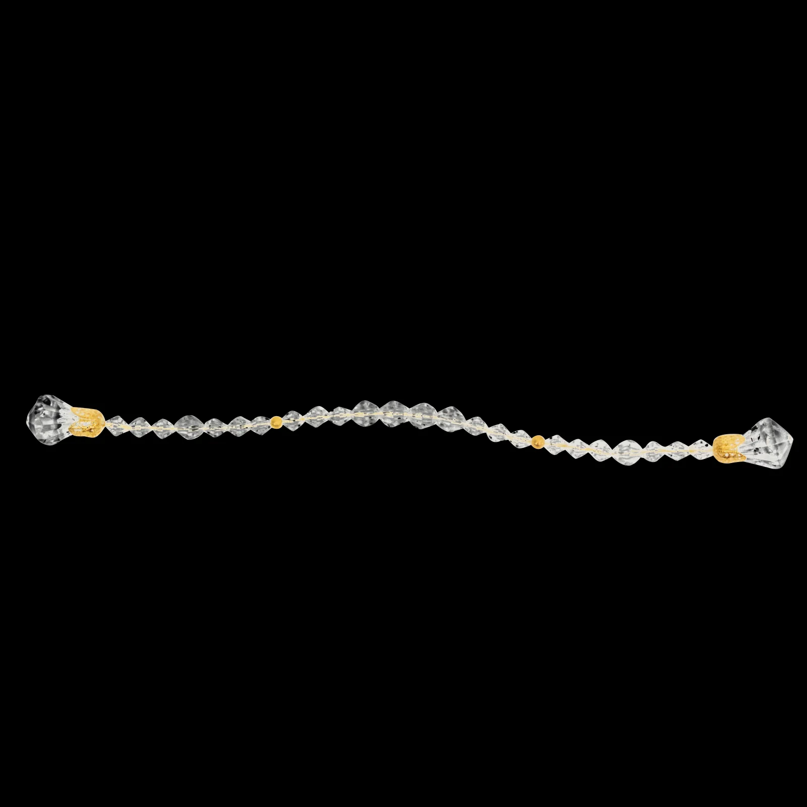 10 Pack Clear Crystal Beaded Napkin Rings with Gold Accents, 10" Elegant Decorative Table Accessories and Sash Holders - Image 6