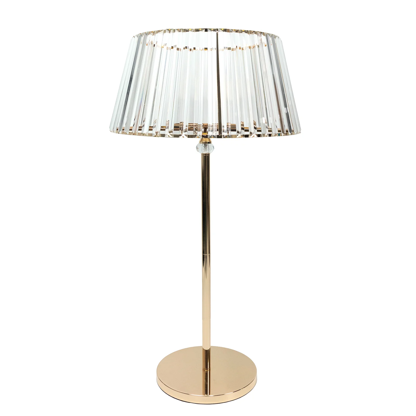38" Crystal Pendant Candle Holders, Classic Empire Lamp Shade Style in Gold, Votive Candle Stand for Table Centerpieces - Image 2