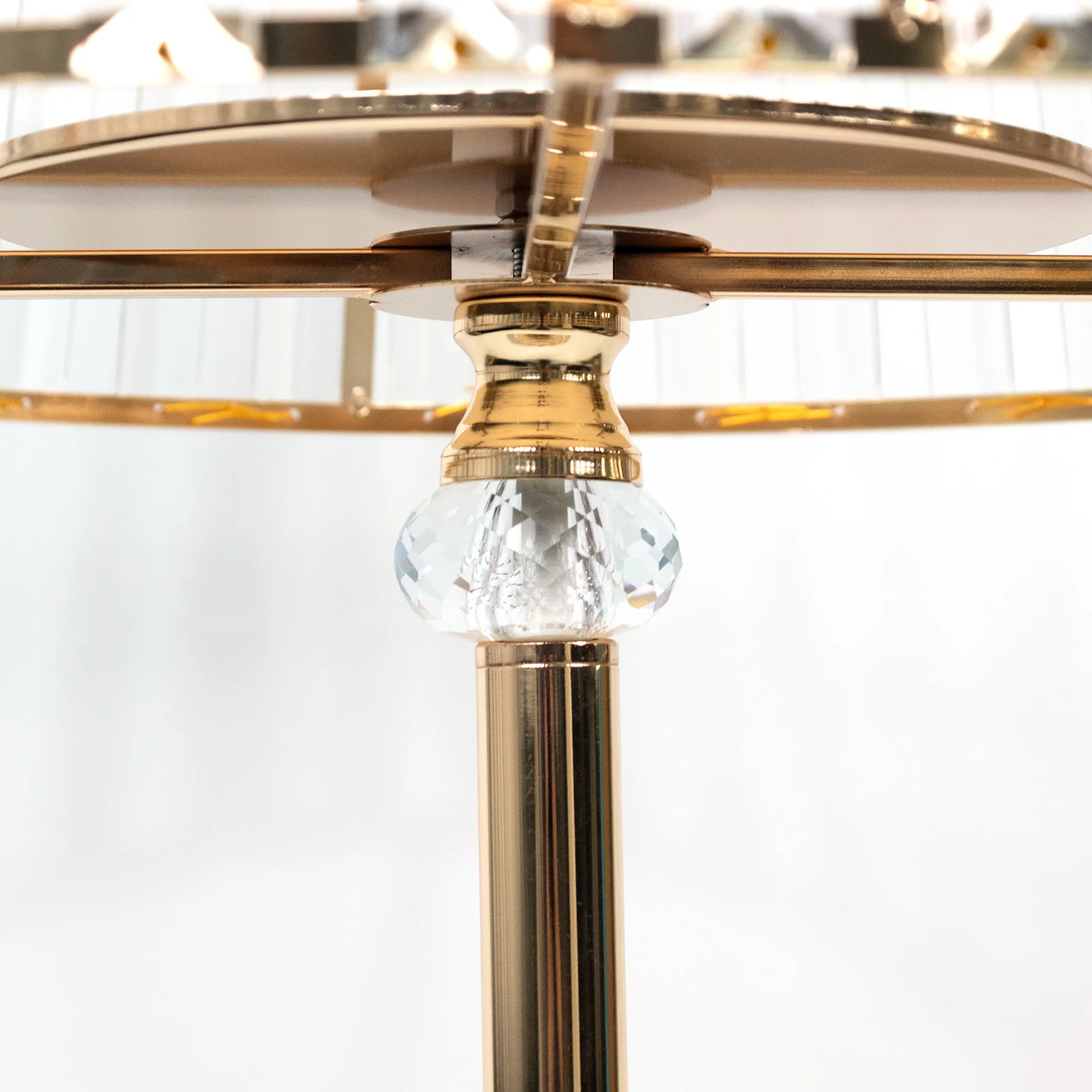 38" Crystal Pendant Candle Holders, Classic Empire Lamp Shade Style in Gold, Votive Candle Stand for Table Centerpieces - Image 8