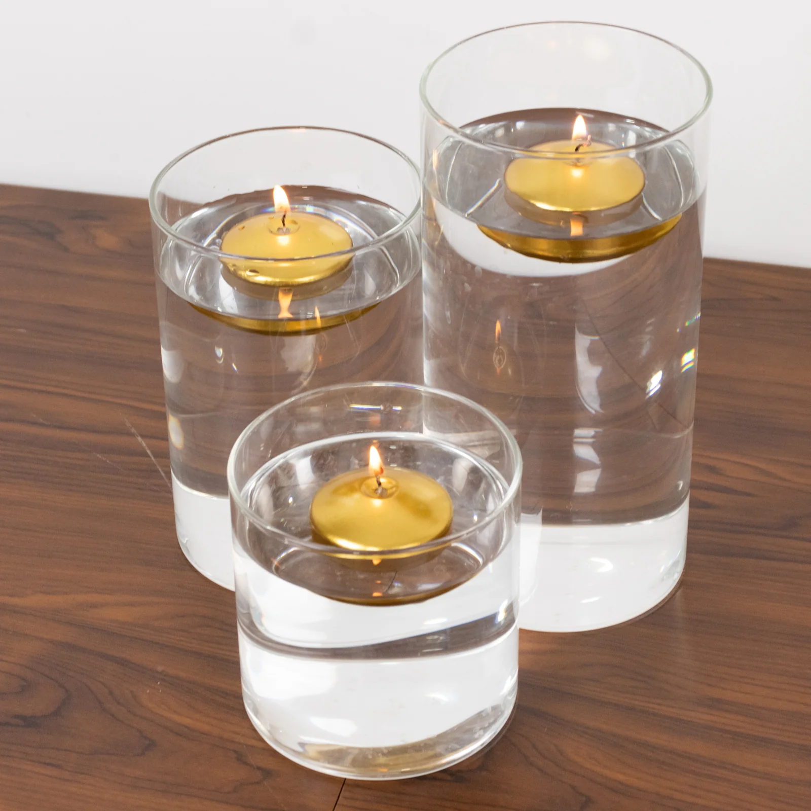 12 Pack 2" Metallic Gold Floating Candles – Unscented Dripless Long-Lasting Disc Wax Candles for Weddings & Table Décor - Image 4
