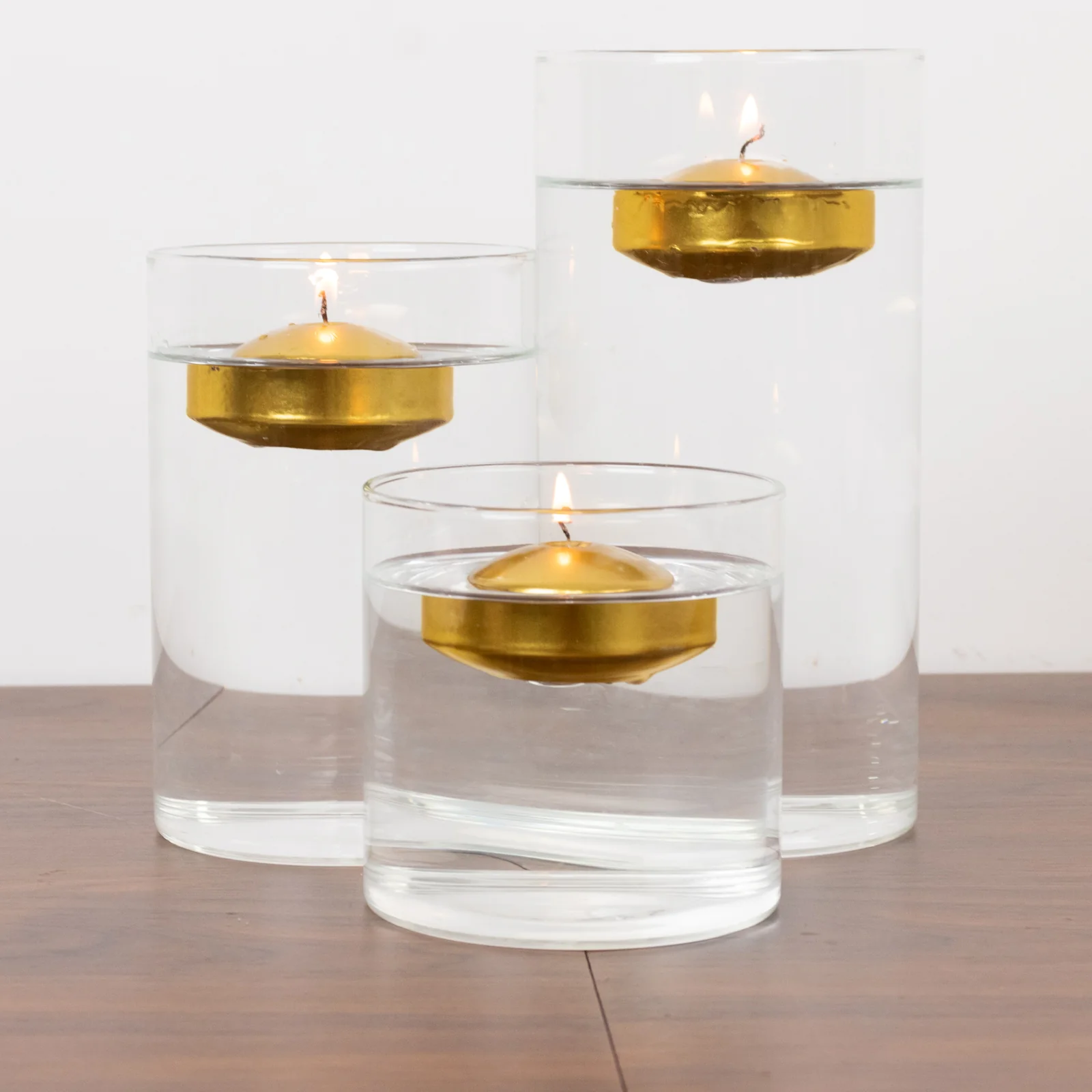12 Pack 2" Metallic Gold Floating Candles – Unscented Dripless Long-Lasting Disc Wax Candles for Weddings & Table Décor - Image 5