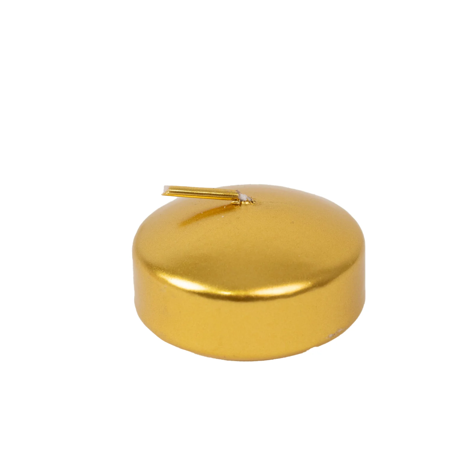 12 Pack 2" Metallic Gold Floating Candles – Unscented Dripless Long-Lasting Disc Wax Candles for Weddings & Table Décor - Image 6