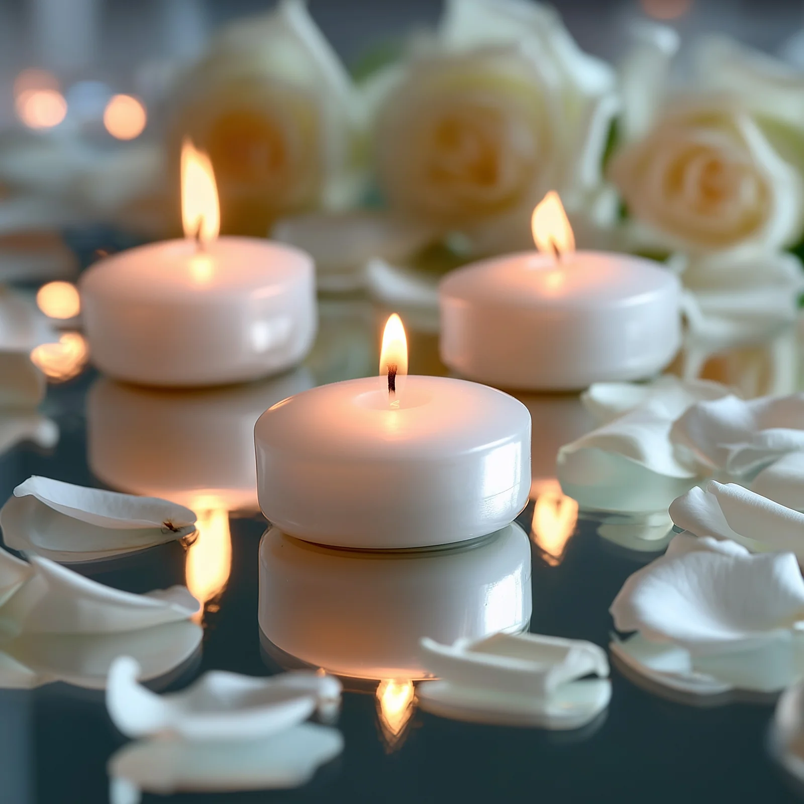 12 Pack 2" White Floating Candles – Unscented Dripless Long-Lasting Disc Wax Candles for Weddings & Table Décor - Image 10