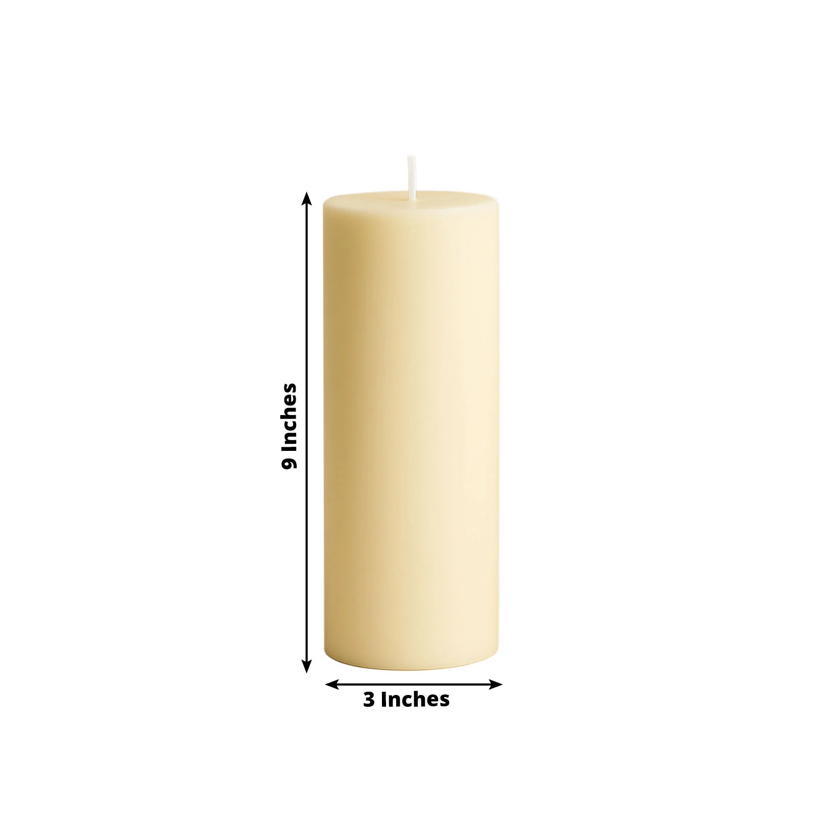 6-Pack Unscented Dripless Pillar Candles – 3"x9" Ivory Paraffin Wax with Smokeless Cotton Wicks, Clean & Long-Lasting 90-Hour Burn - Image 3