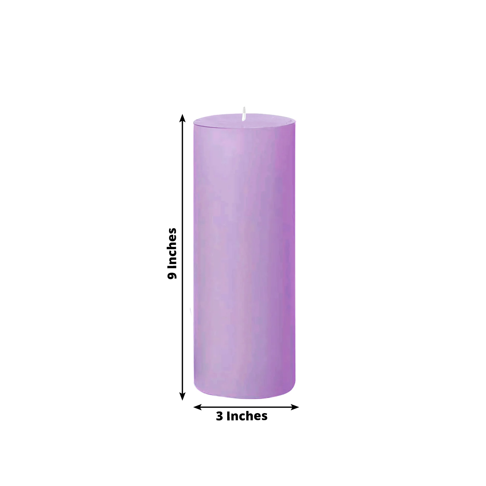 6-Pack Unscented Dripless Pillar Candles – 3"x9" Lavender Lilac Paraffin Wax with Smokeless Cotton Wicks, Clean & Long-Lasting 90-Hour Burn - Image 3