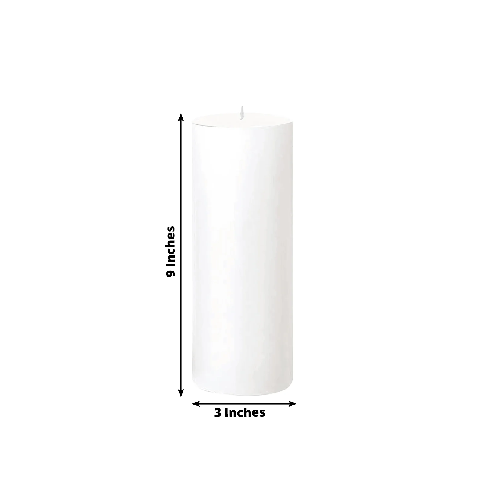 6-Pack Unscented Dripless Pillar Candles – 3"x9" White Paraffin Wax with Smokeless Cotton Wicks, Clean & Long-Lasting 90-Hour Burn - Image 3