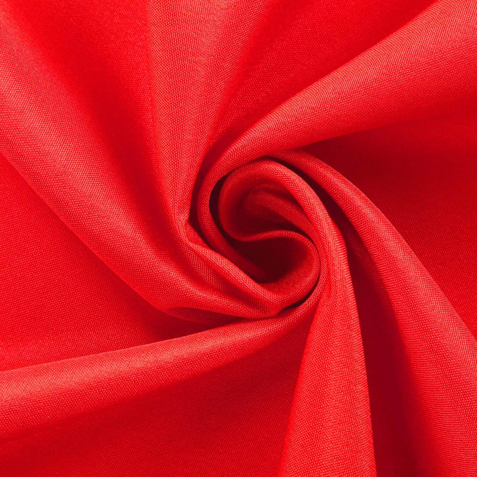 Fitted Polyester 96"x30" Rectangle Tablecloth Red - Durable and Easy to Maintain Table Cover - Image 7