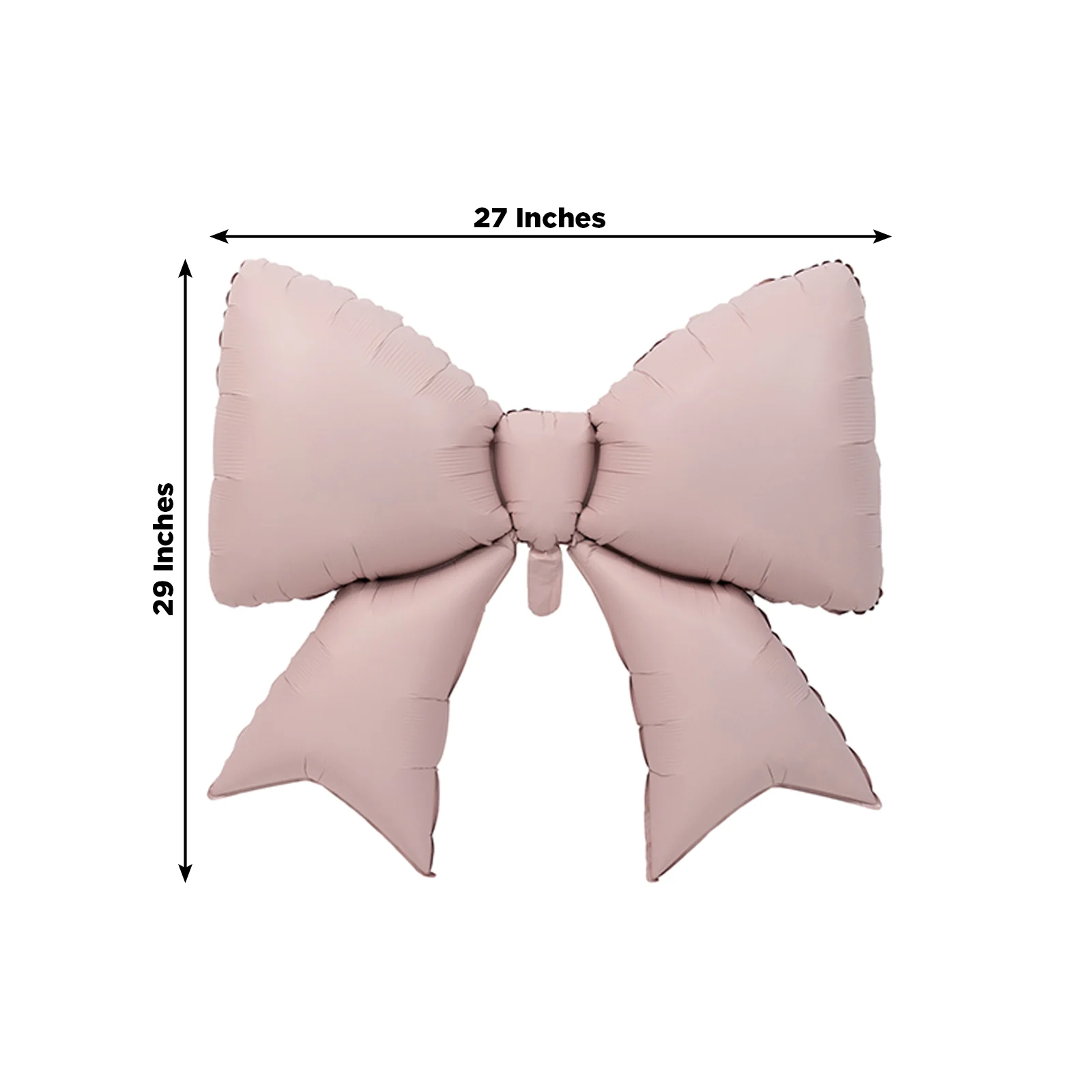 10 Pack Giant Decorative Foil Bow Balloons – Matte Blush Party Balloons for Backdrop, Photo Booth & Event Styling, 29″ x 27″ Inflated - Image 3