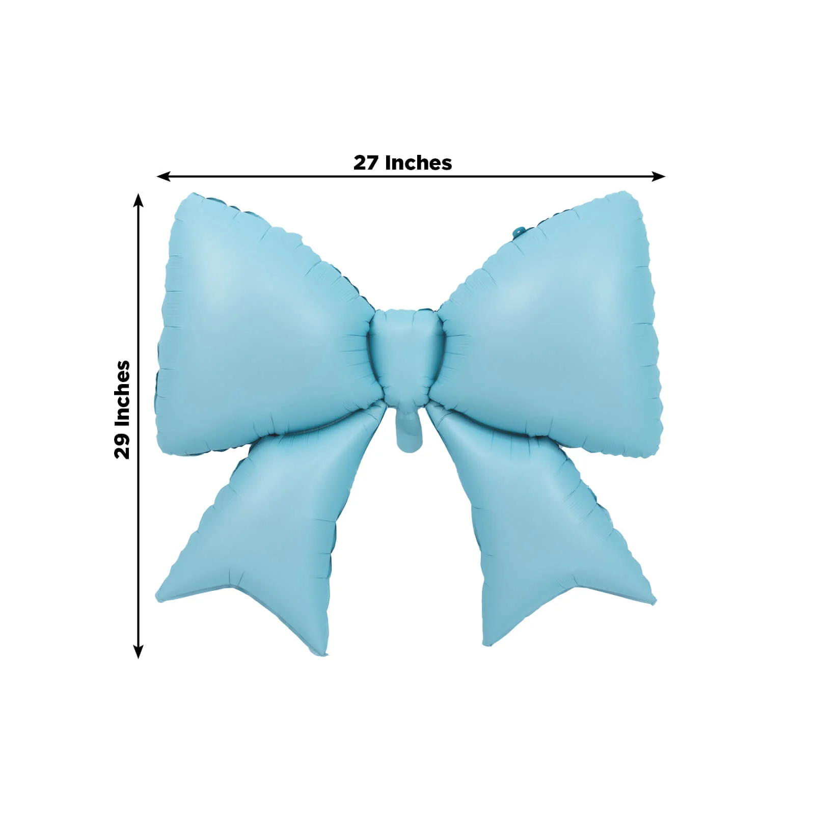 10 Pack Giant Decorative Foil Bow Balloons – Matte Light Blue Party Balloons for Backdrop, Photo Booth & Event Styling, 29″ x 27″ Inflated - Image 3