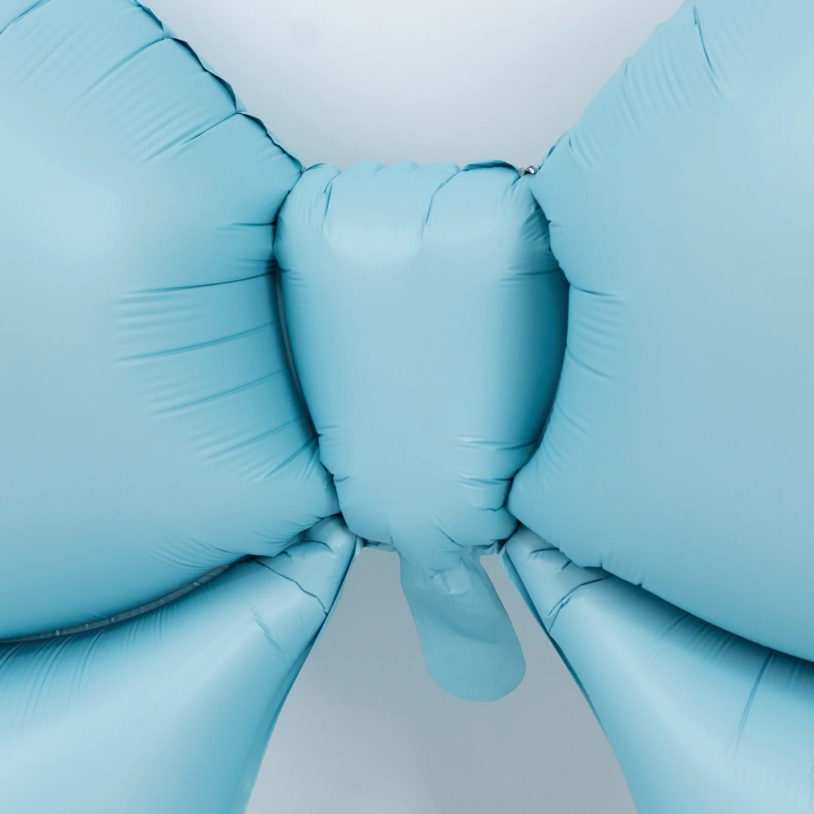 10 Pack Giant Decorative Foil Bow Balloons – Matte Light Blue Party Balloons for Backdrop, Photo Booth & Event Styling, 29″ x 27″ Inflated - Image 8