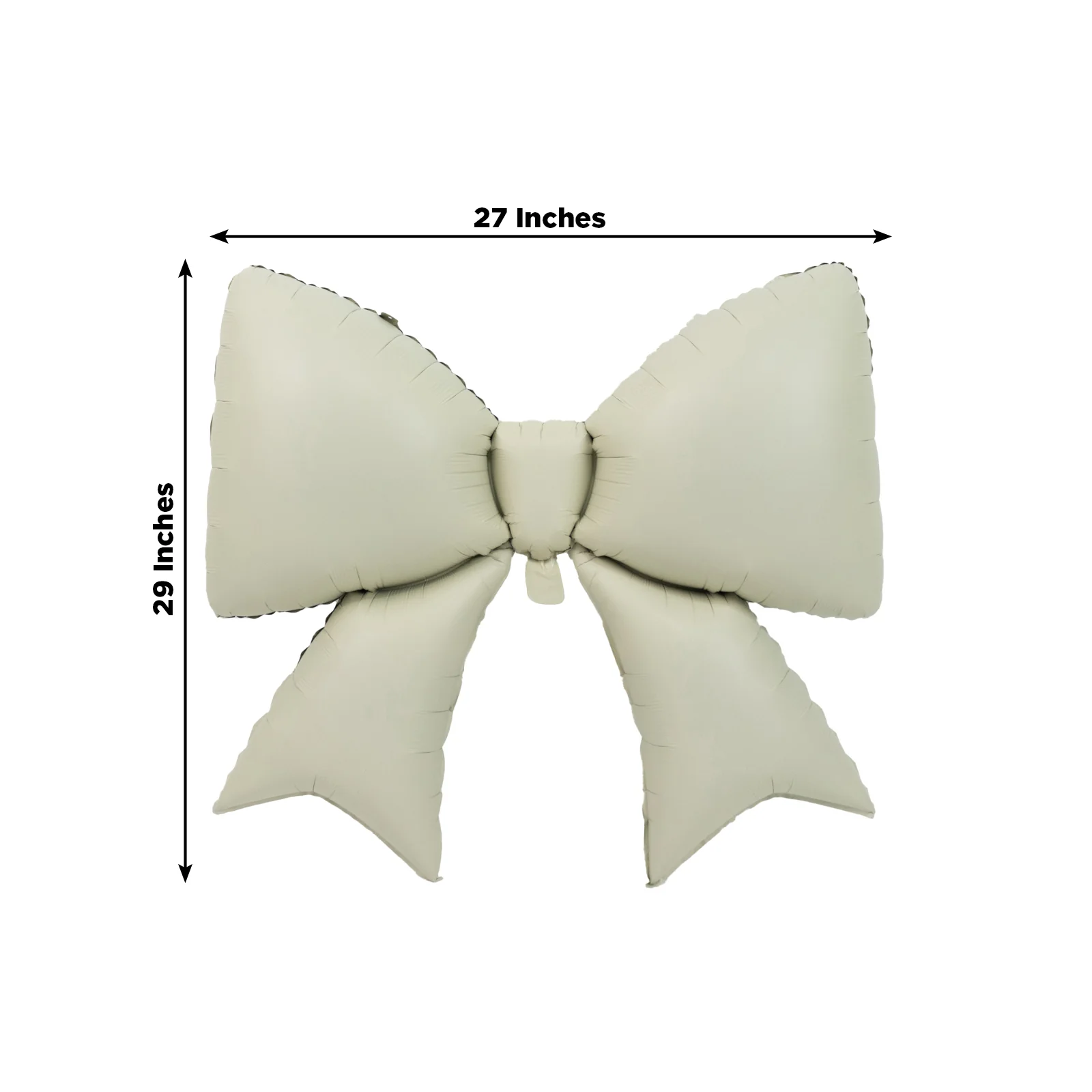 10 Pack Giant Decorative Foil Bow Balloons – Matte White Party Balloons for Backdrop, Photo Booth & Event Styling, 29″ x 27″ Inflated - Image 3