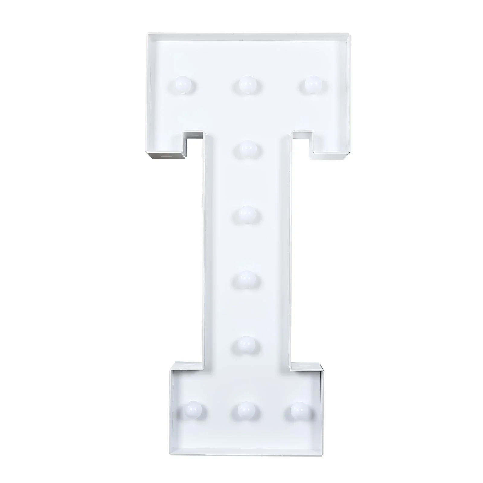 Giant LED Marquee Light Up Letter "T", White 4ft Pre-Cut Foam Board with 10 Warm White Battery Operated LEDs, Glue Gun and Sticks - Image 7