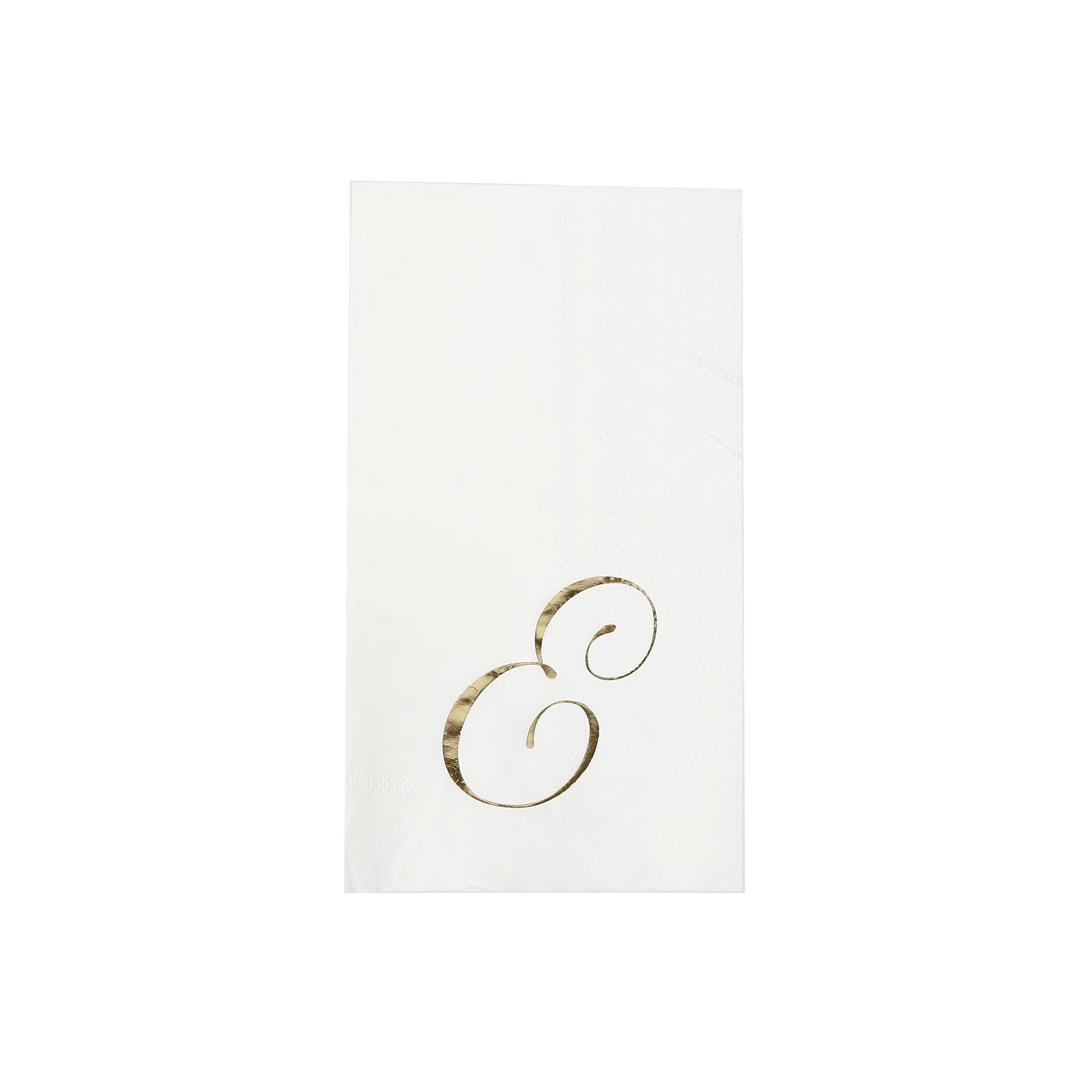 100 Paper Dinner Napkins White with Gold Foil Monogram "E" – 8"x4" Folded, Disposable Party Napkins - Image 7