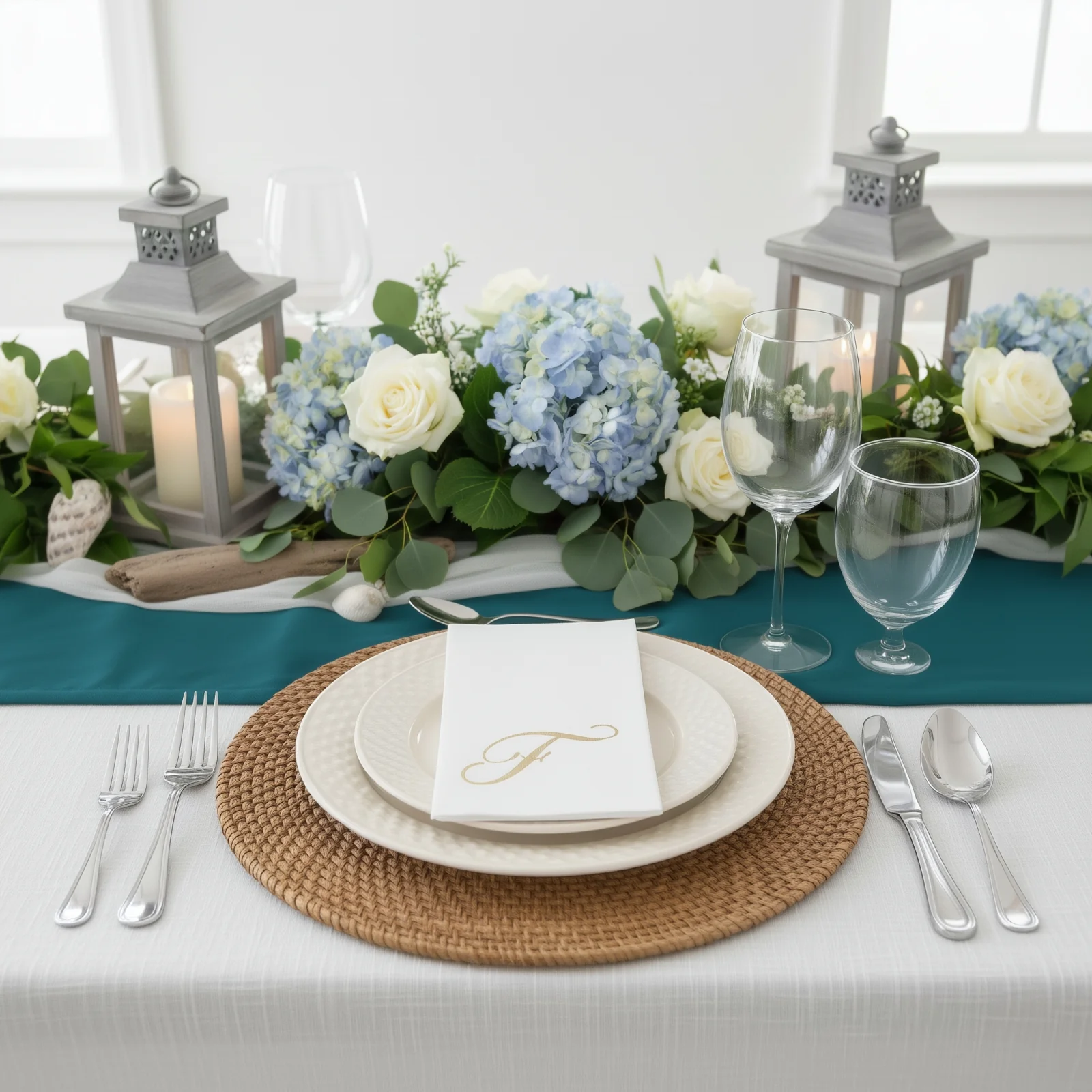 100 Paper Dinner Napkins White with Gold Foil Monogram "F" – 8"x4" Folded, Disposable Party Napkins - Image 8