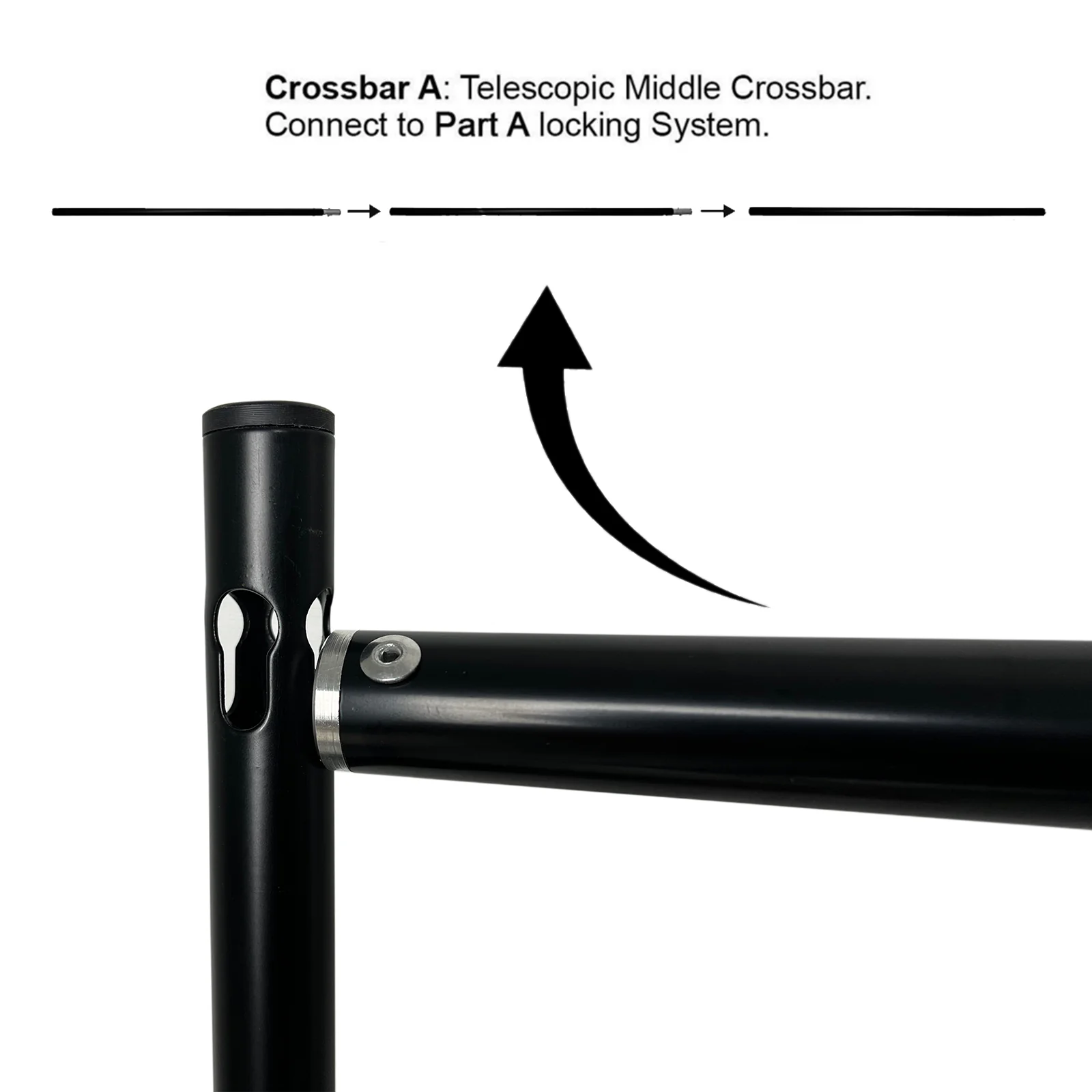 Black Heavy Duty Metal Backdrop Stand 10ftx12ft with Reinforced Crossbar – Pipe and Drape Frame - Image 6